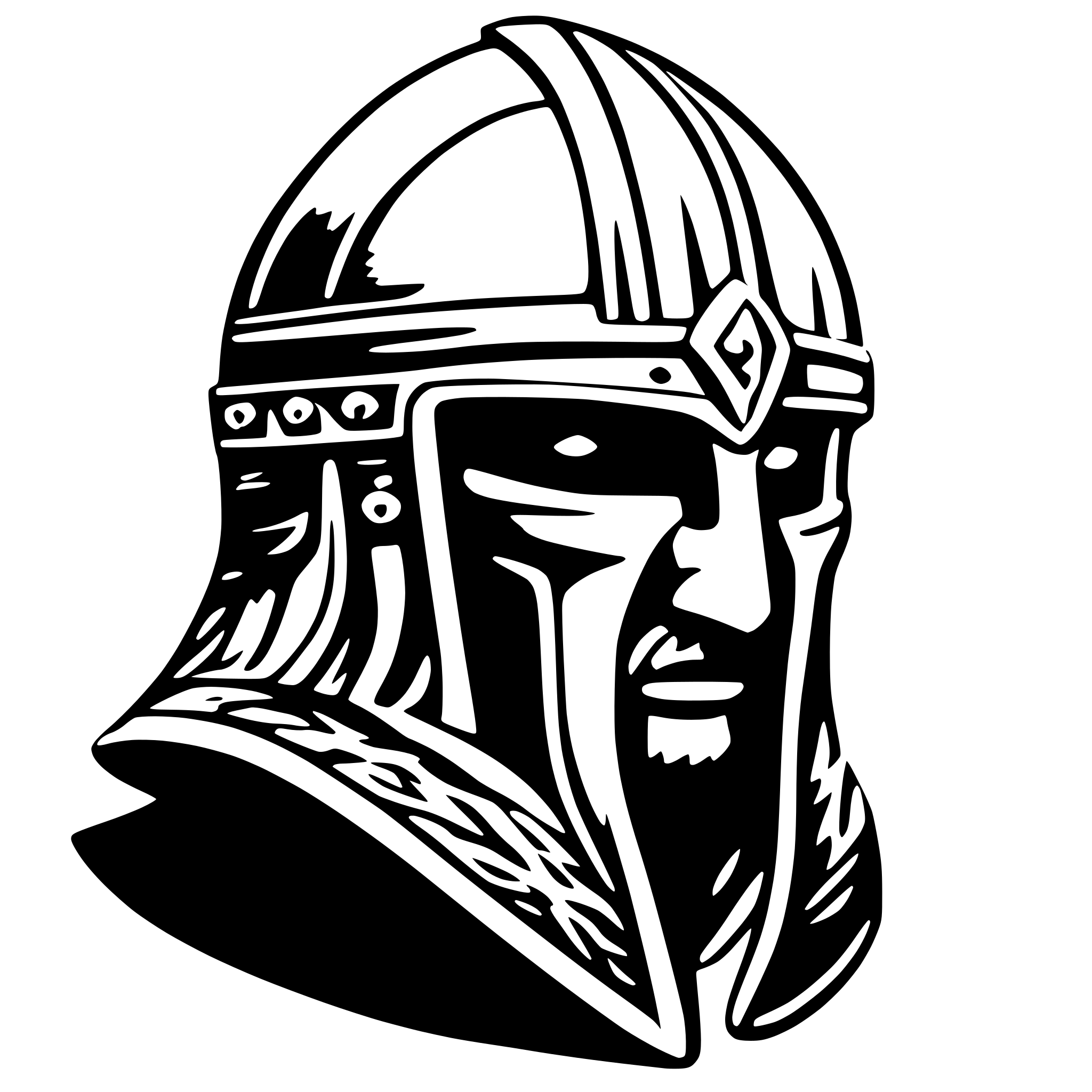AI-generated SVG of 'viking helmet'