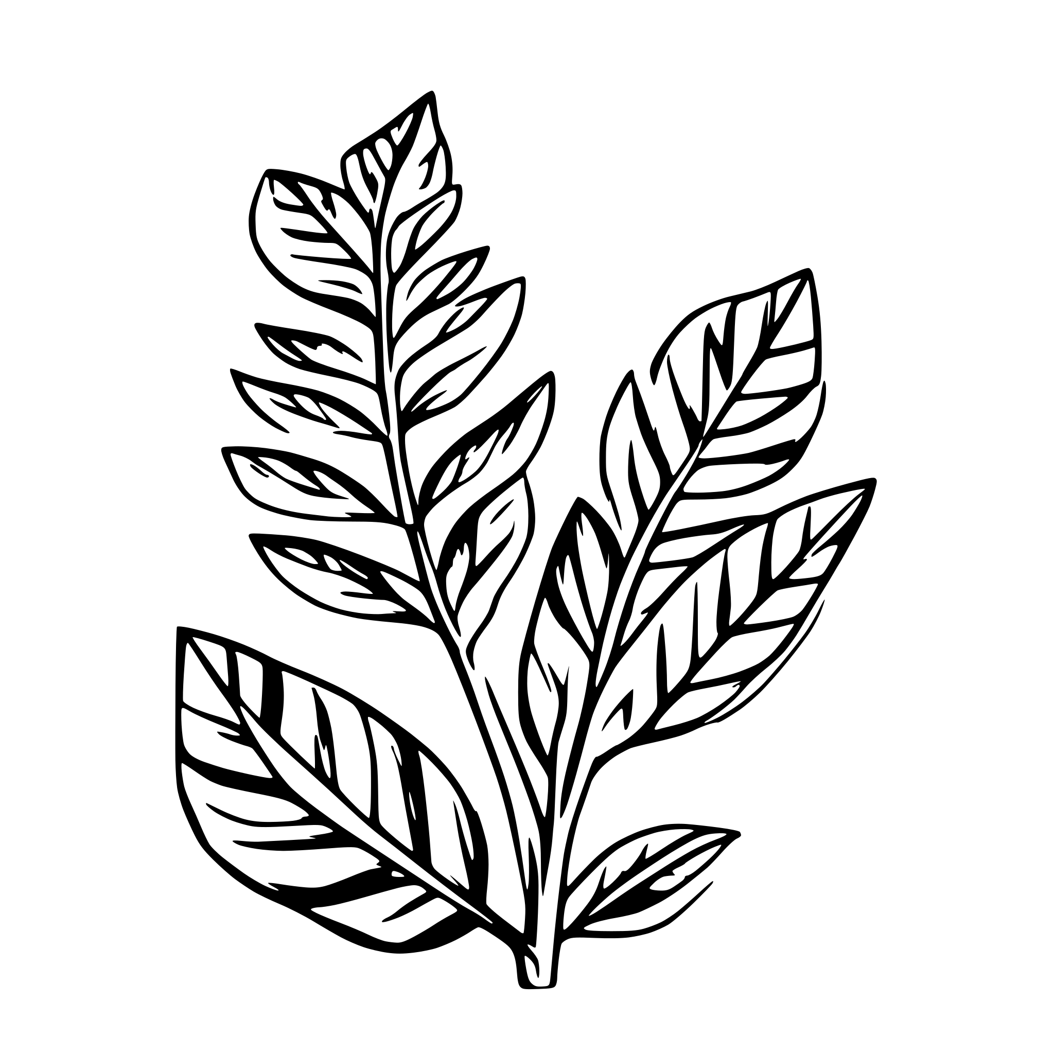 AI-generated SVG of 'Chilipepper fern plant'