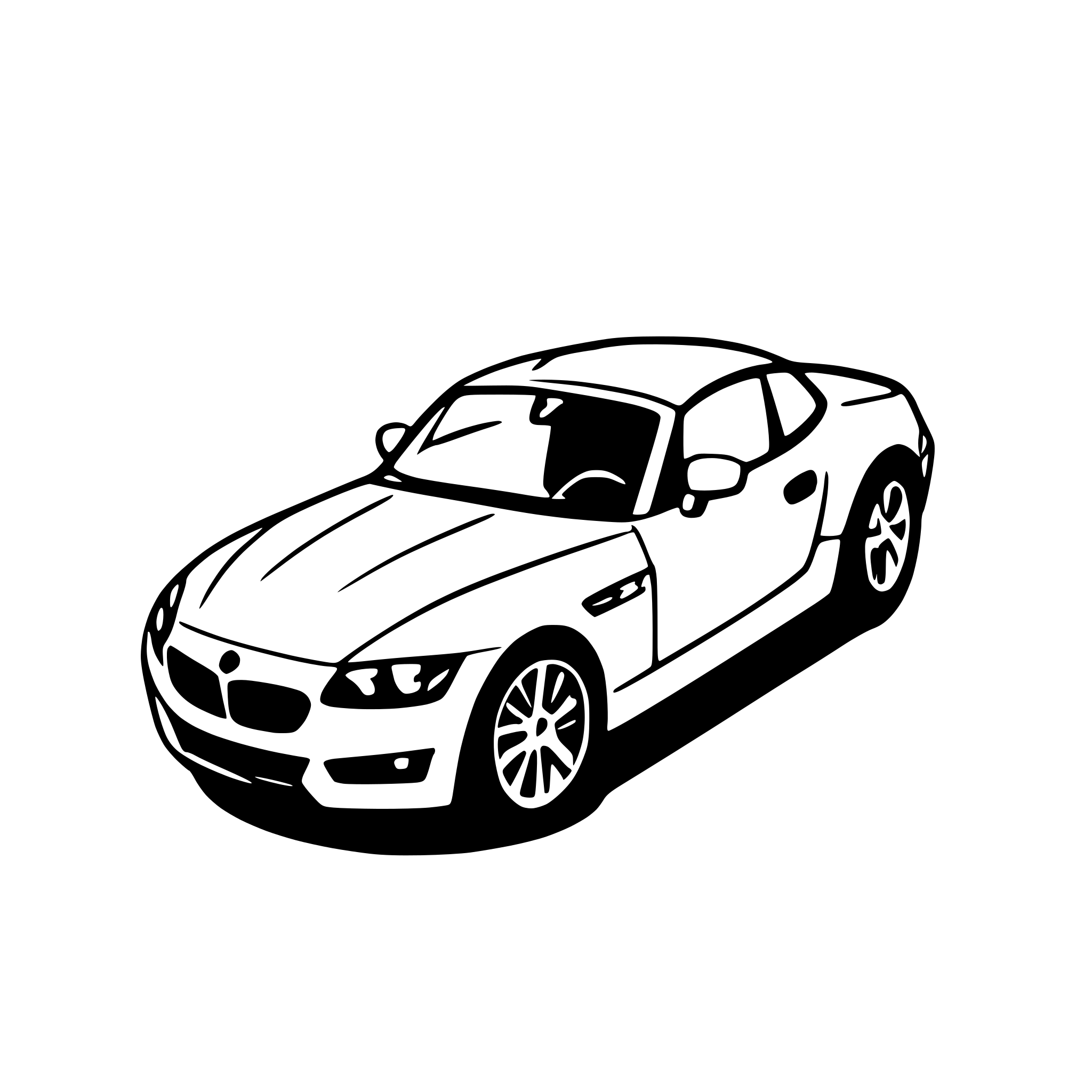 AI-generated SVG of a BMW Z4 E85