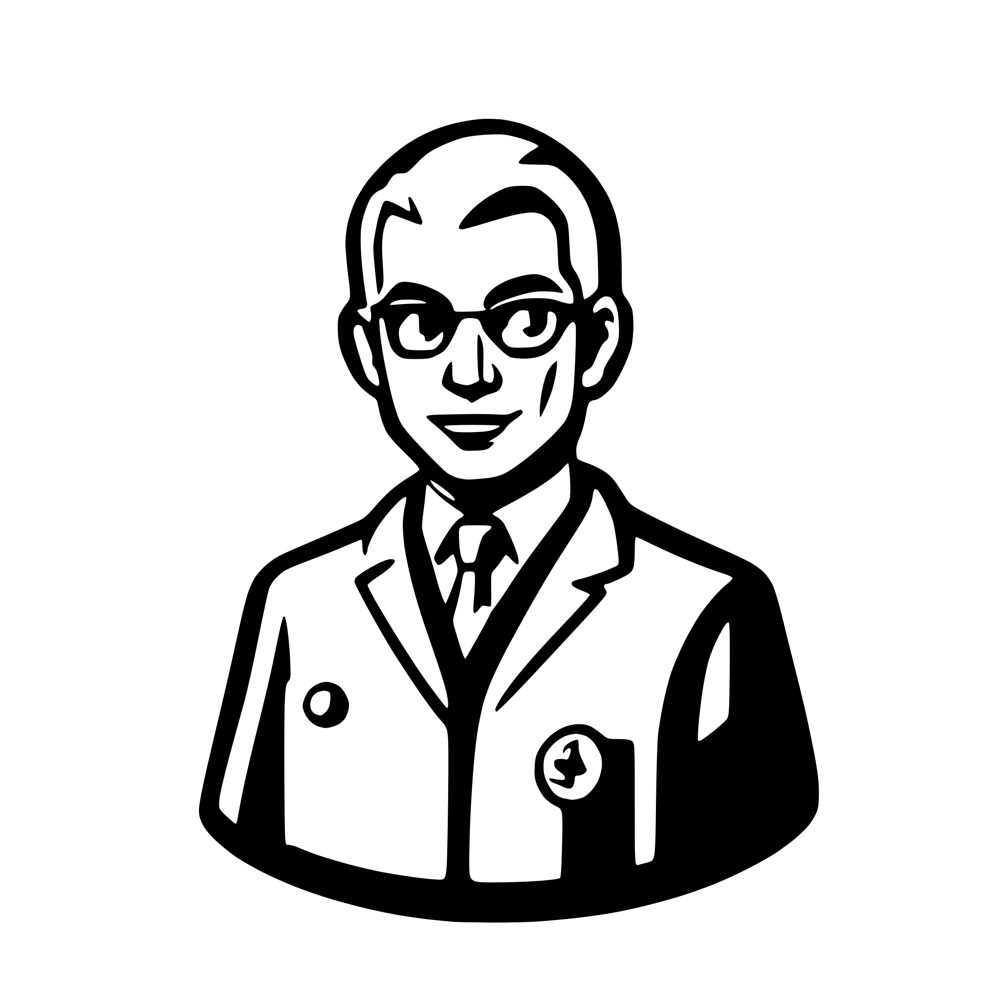 AI-generated SVG of a old doctor