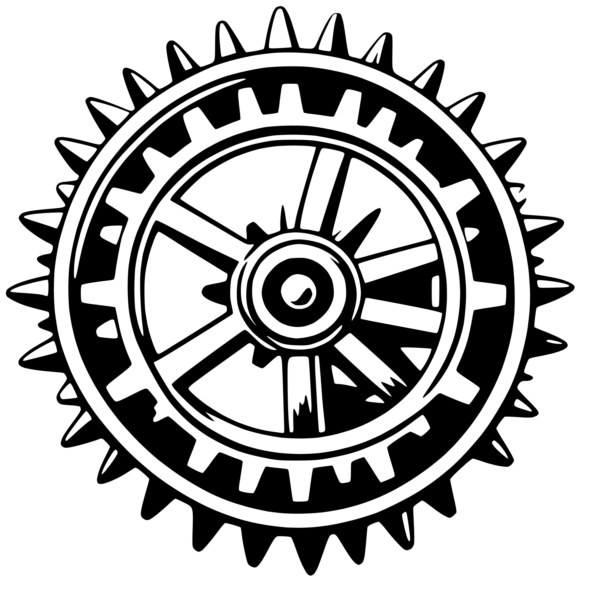 AI-generated SVG of a steampunk gears