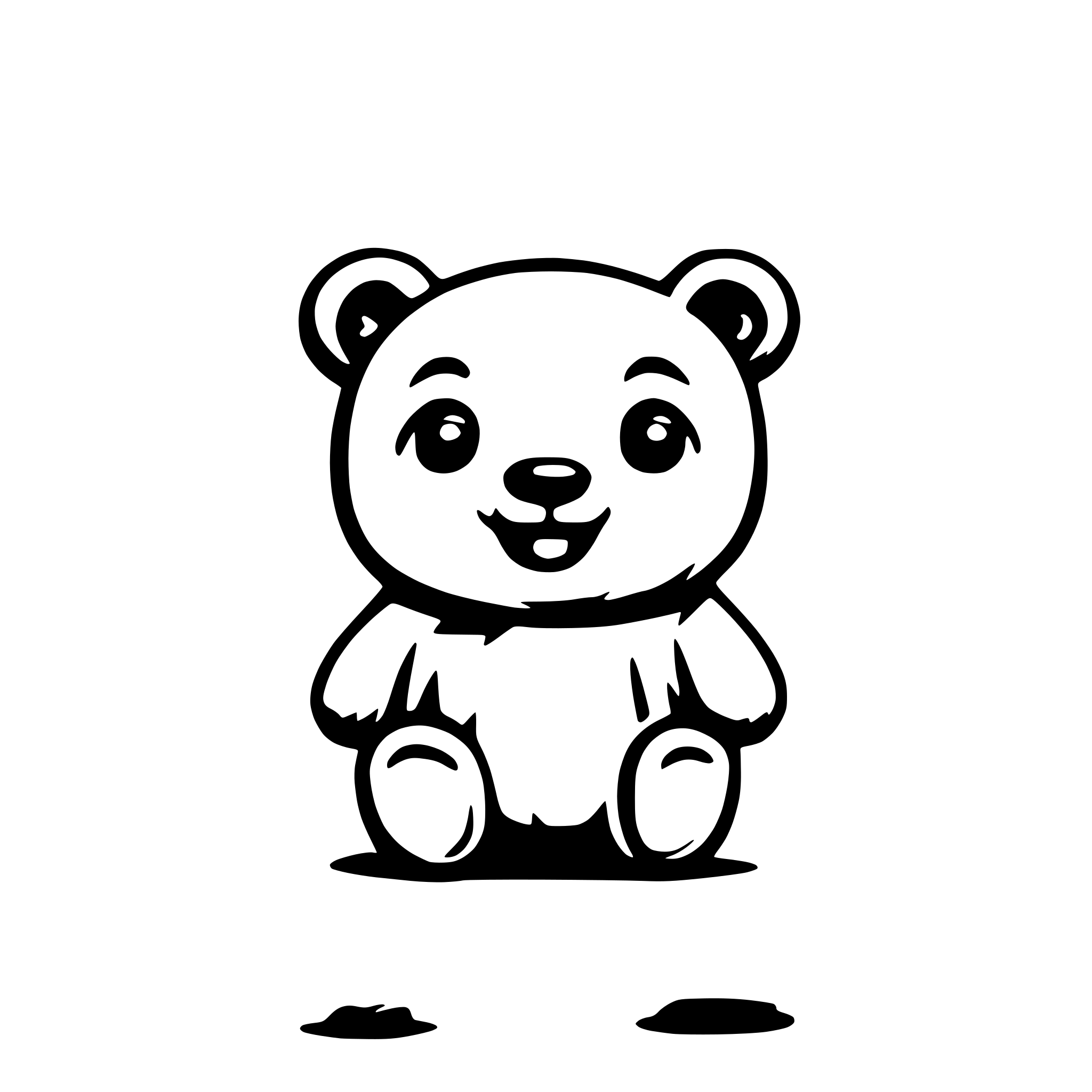 AI-generated SVG of a chibi bear svg with different emotions like in emoji