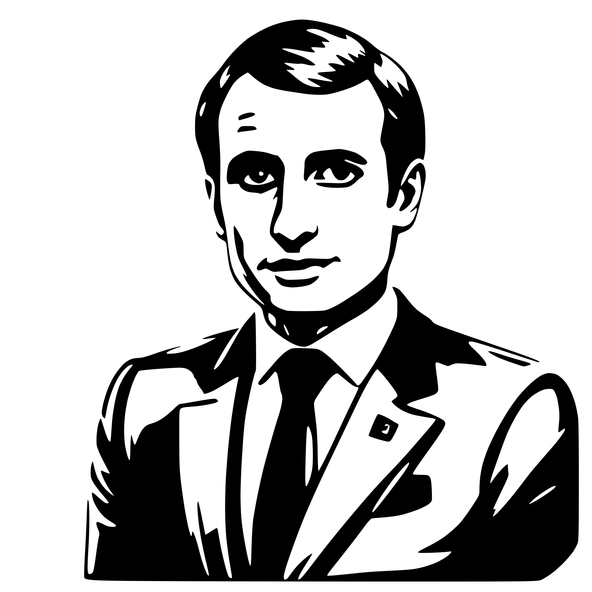 AI-generated SVG of 'Macron'
