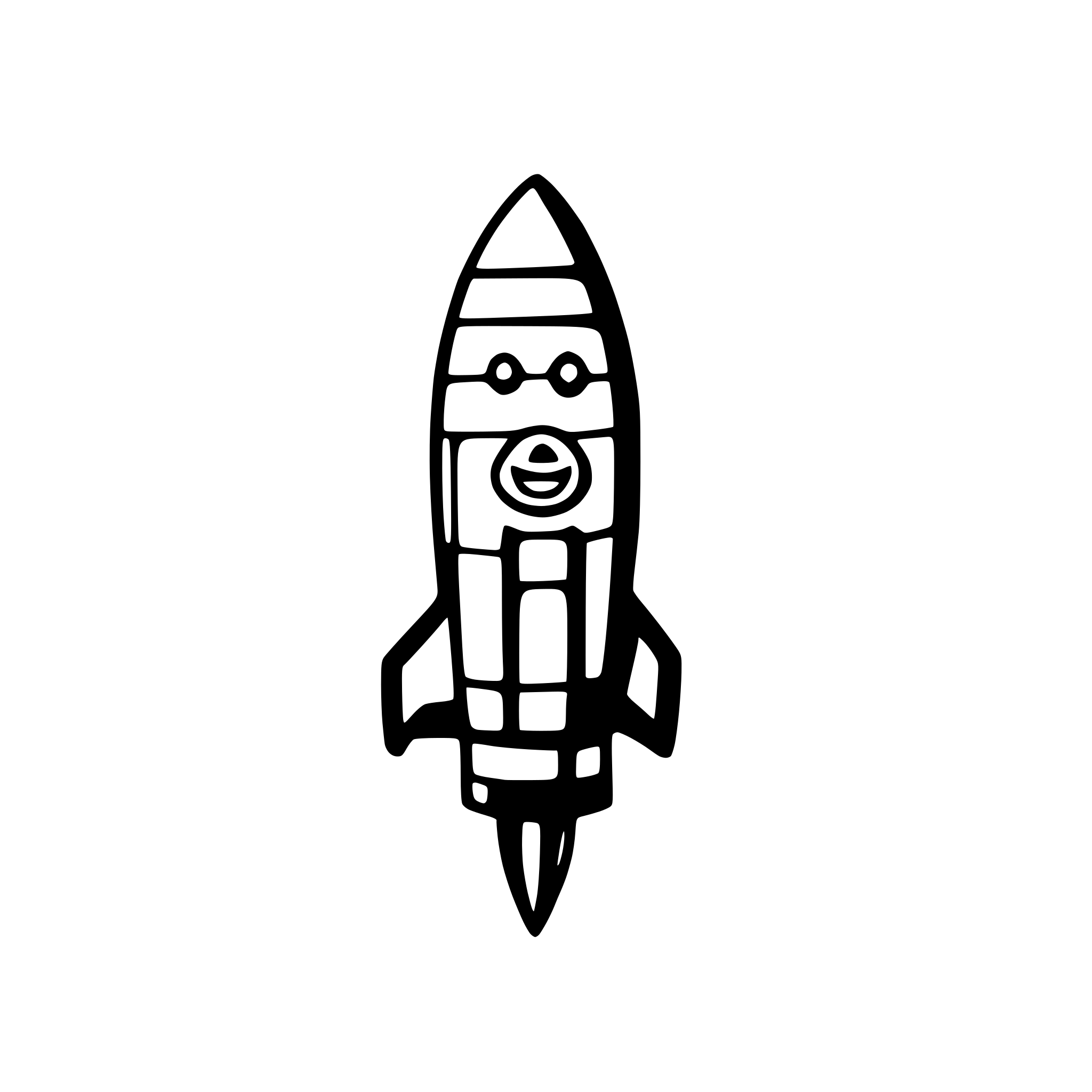 AI-generated SVG of a Cartoon rocket, make sure it is symmetrical.
