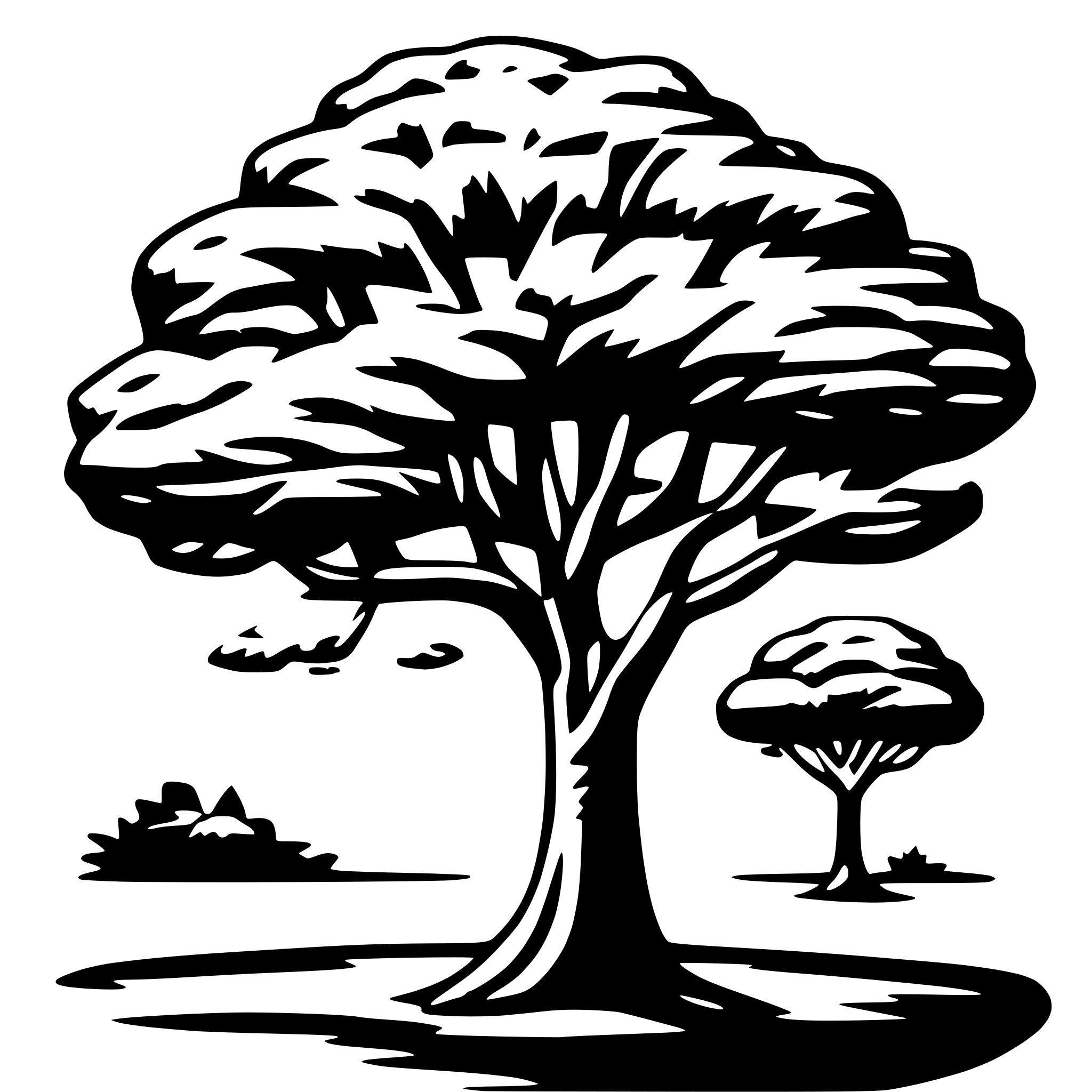 AI-generated SVG of 'single african tree'