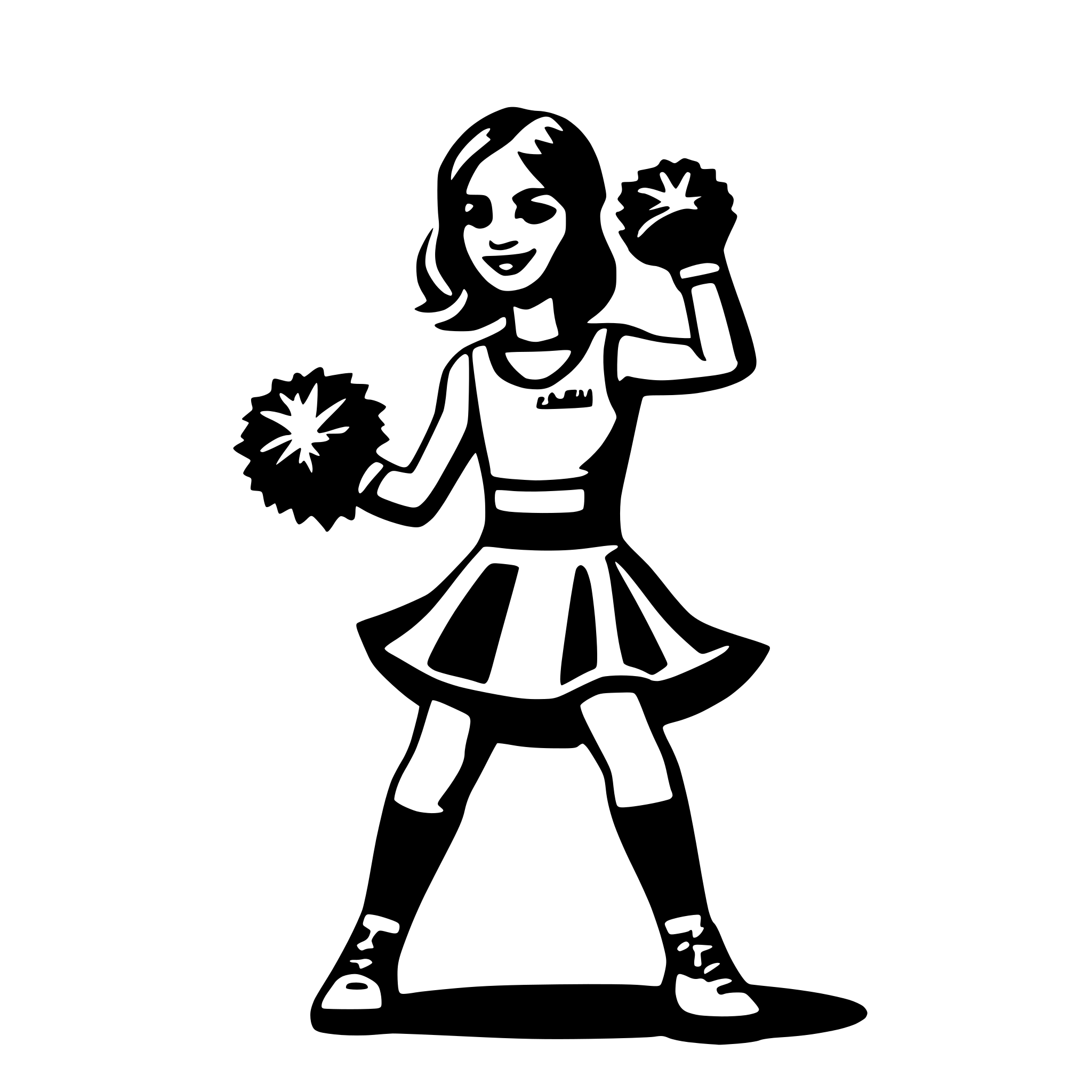 AI-generated SVG of a cheerleading