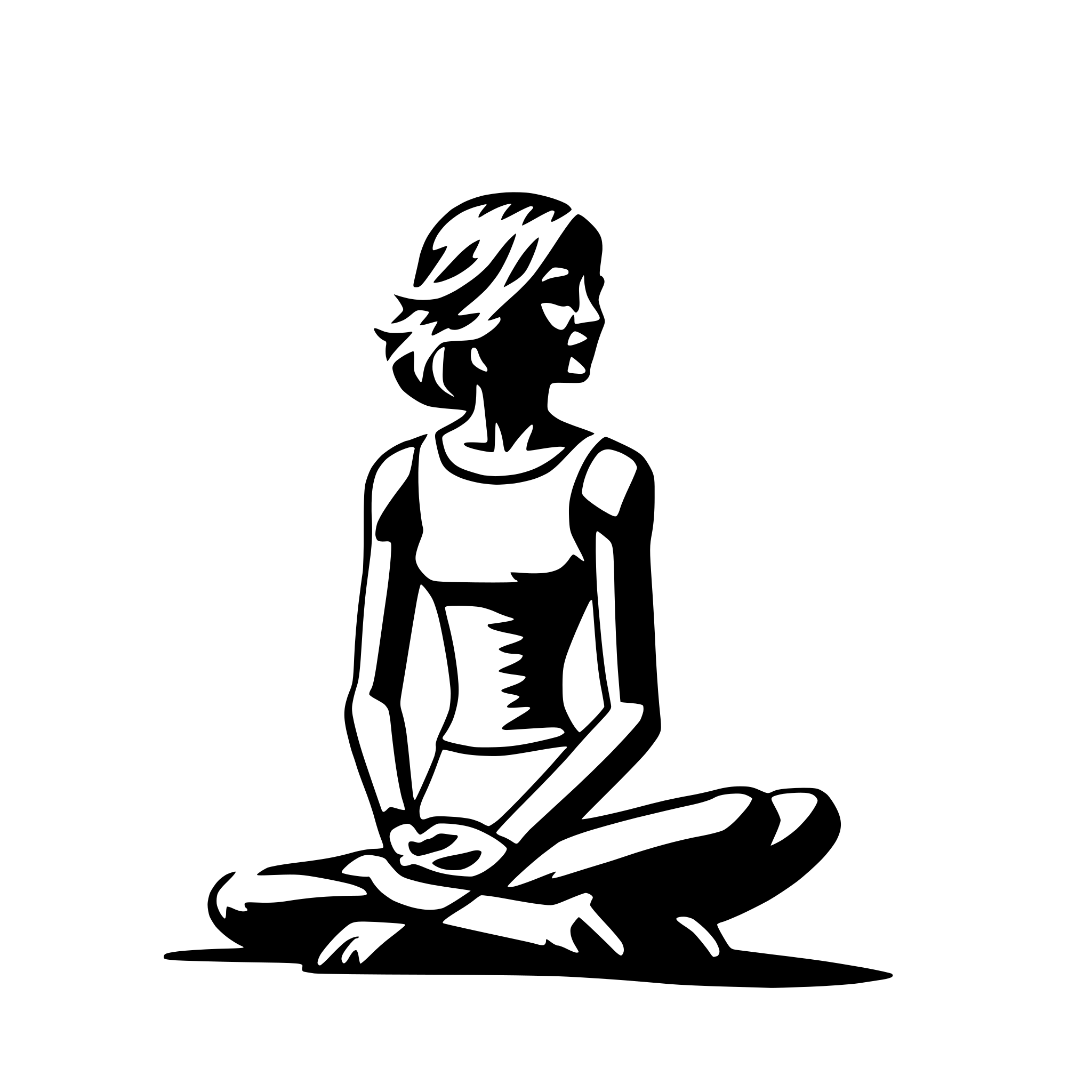 AI-generated SVG of a sunset yoga on beach