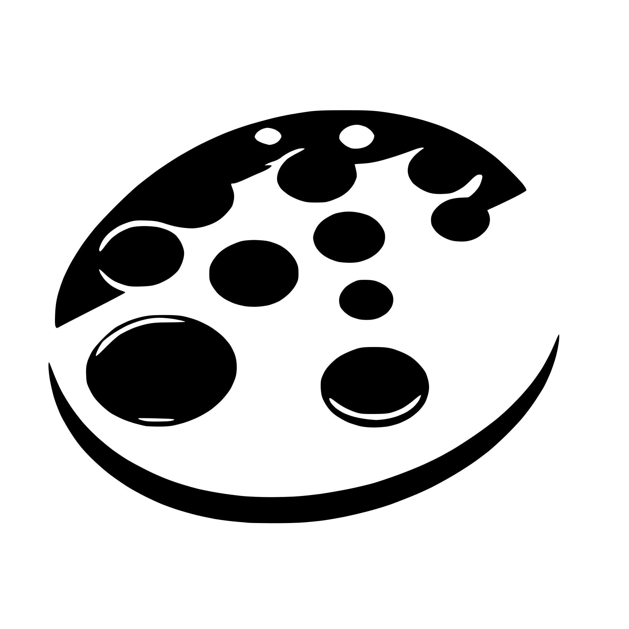 AI-generated SVG of a paint palette with dots of paint