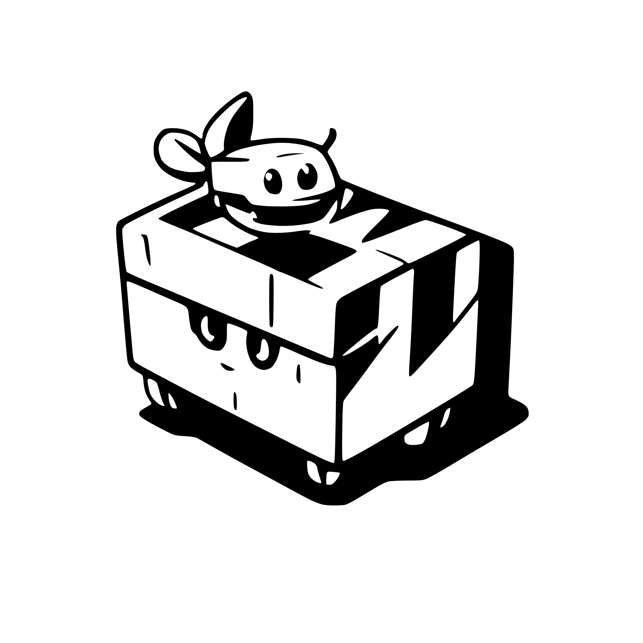 AI-generated SVG of a drone coming out of a box