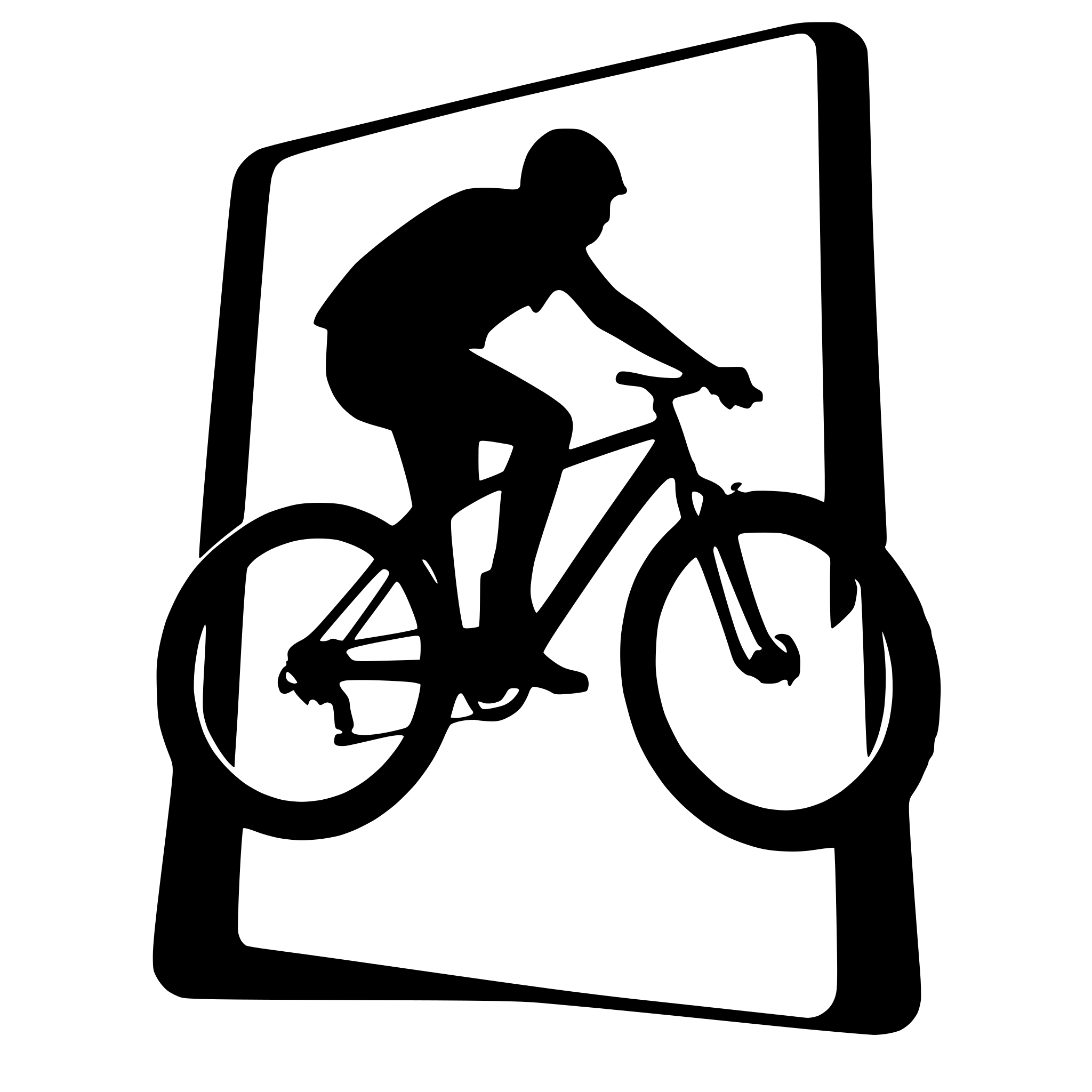 AI-generated SVG of a mountainbike breaking out of a picture frame