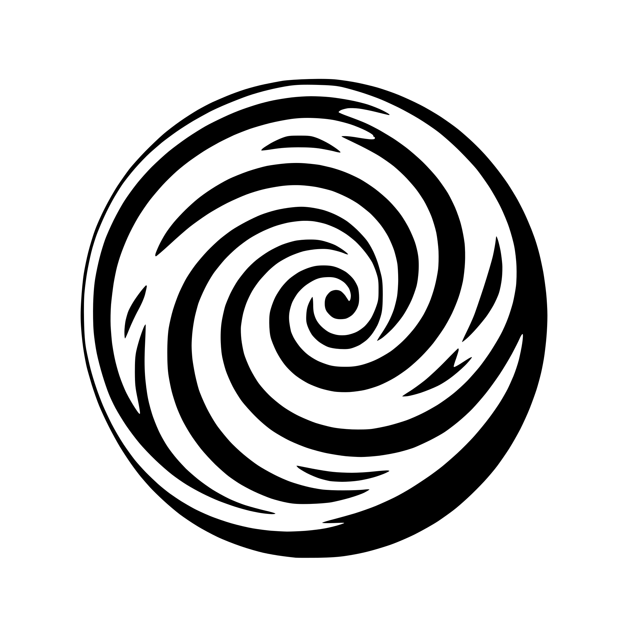 AI-generated SVG of 'stylized spiral with thick lines'