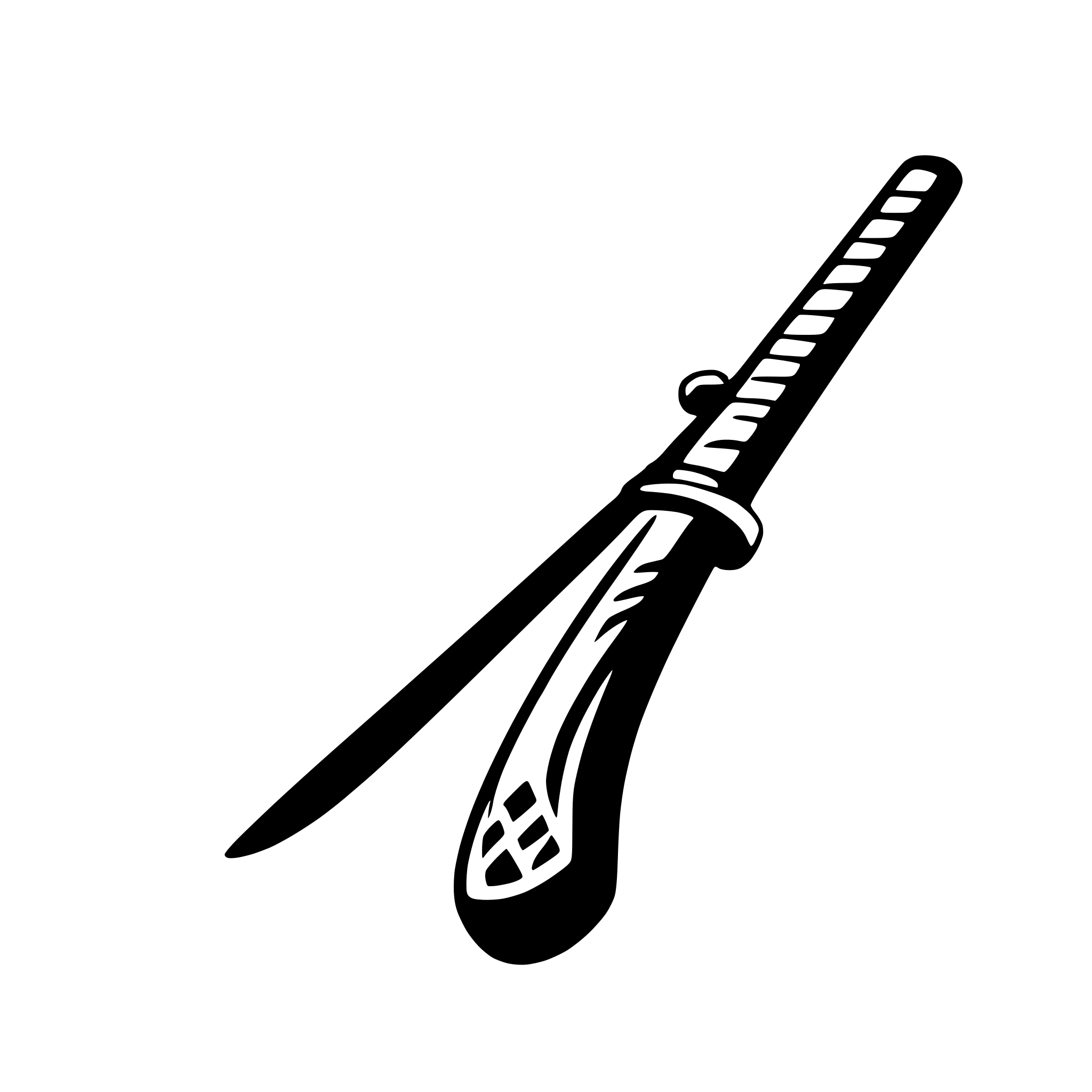 AI-generated SVG of a icon of samurai katana