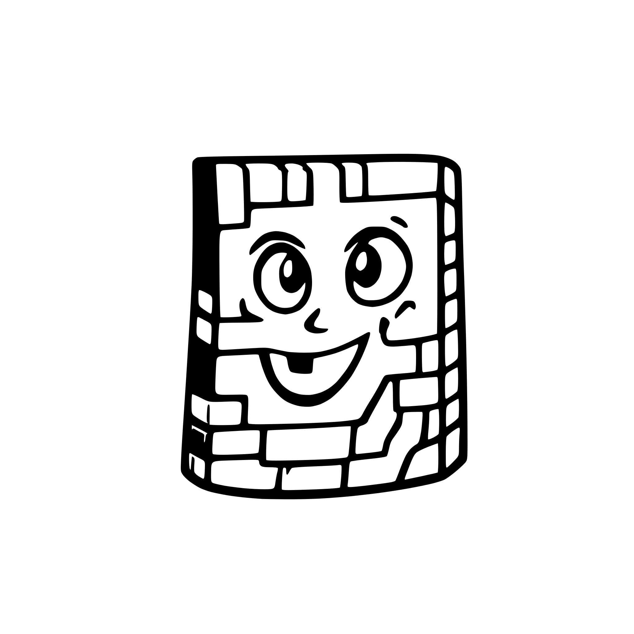 AI-generated SVG of a a single brick with glue running off of i