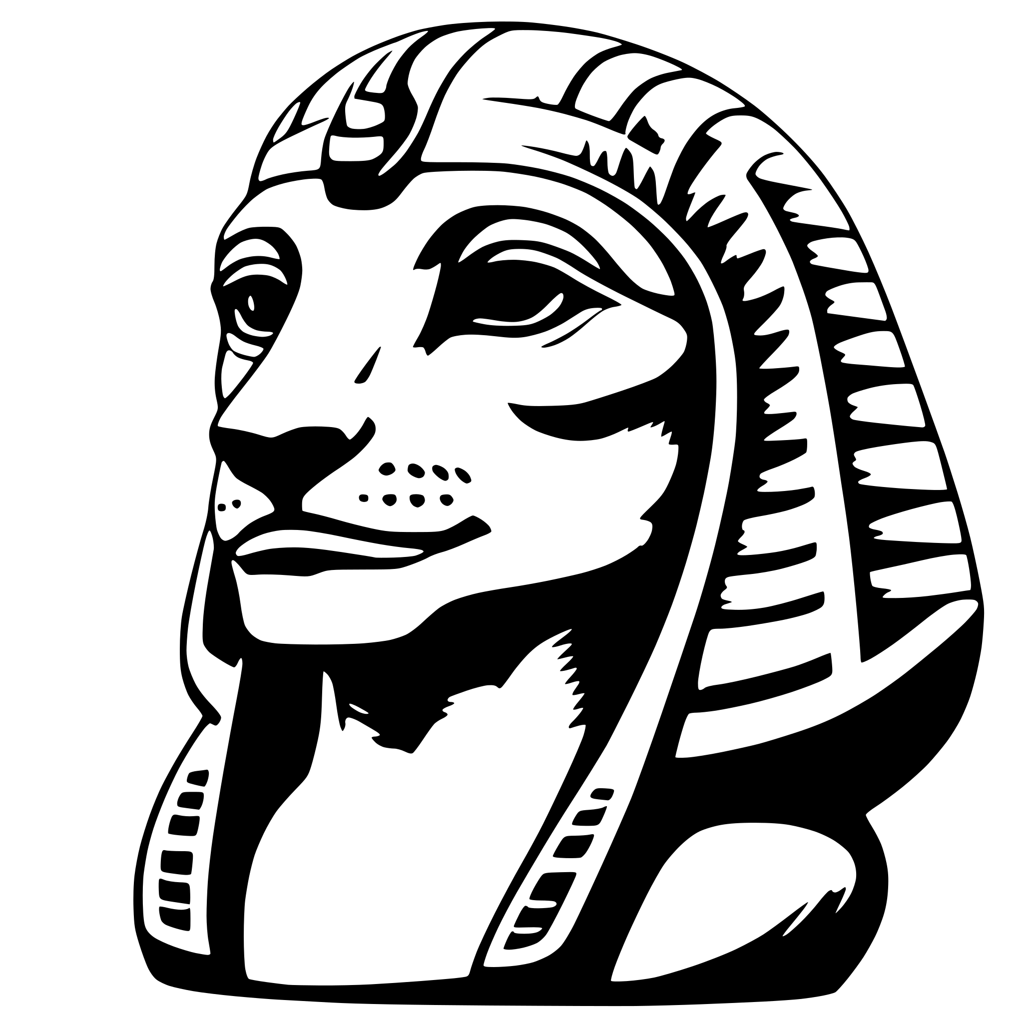AI-generated SVG of a a stylized sphinx