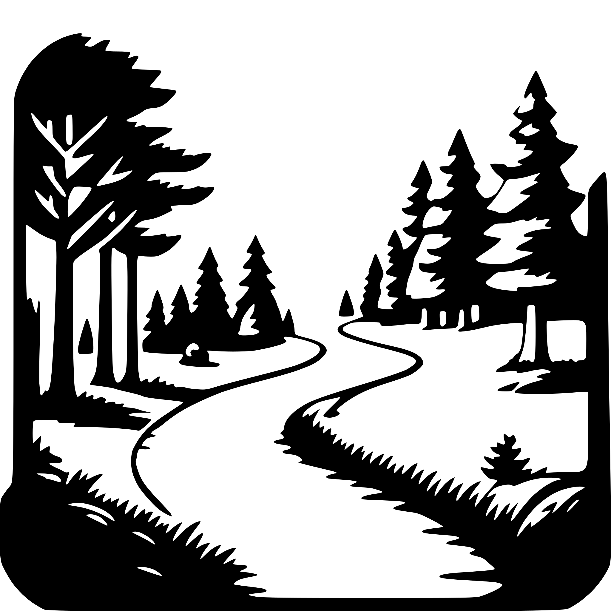 AI-generated SVG of 'forest journey'