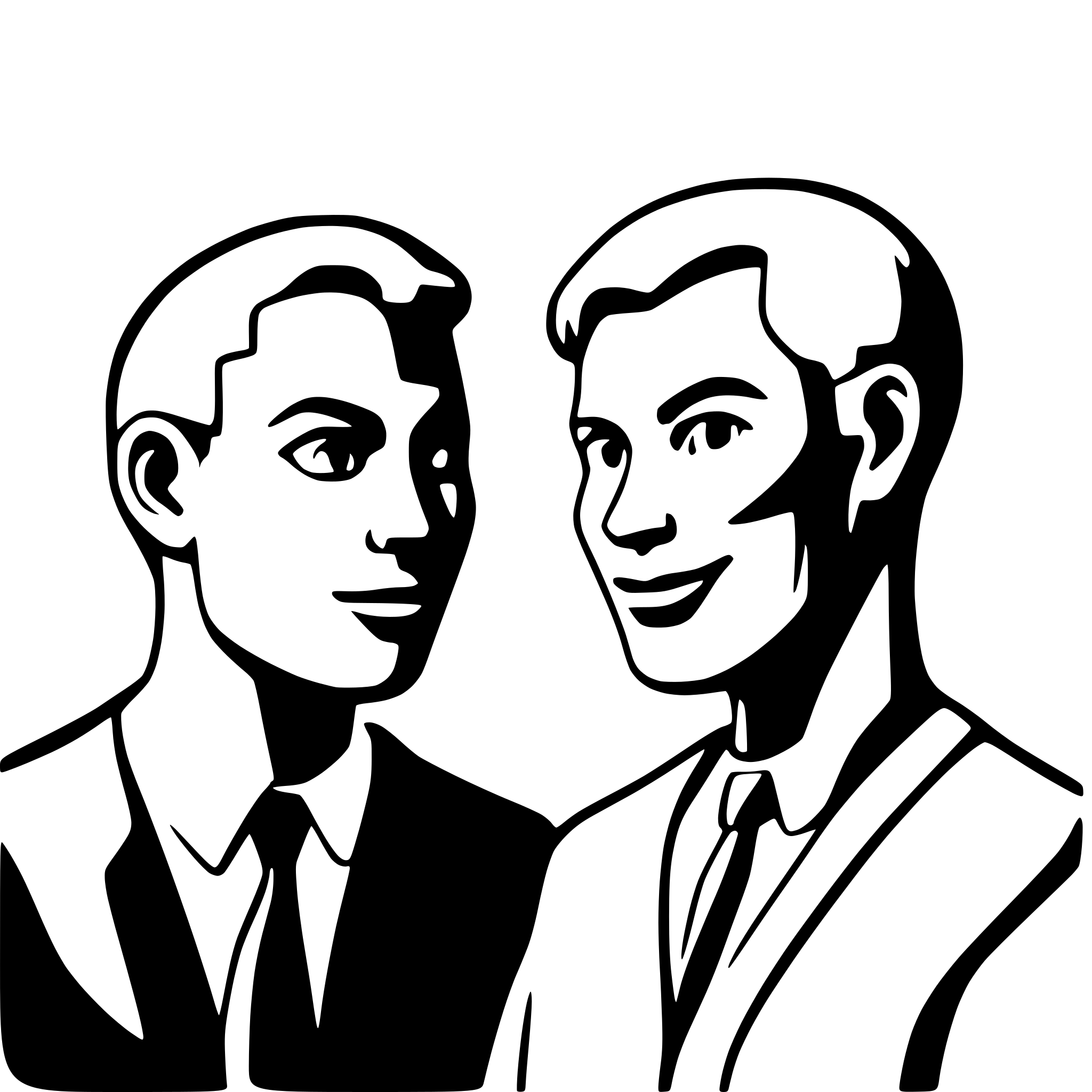 AI-generated SVG of a faces of 2 men talking, abstract, black and white AI-generated SVG of a faces of 2 men talking, abstract, black and white