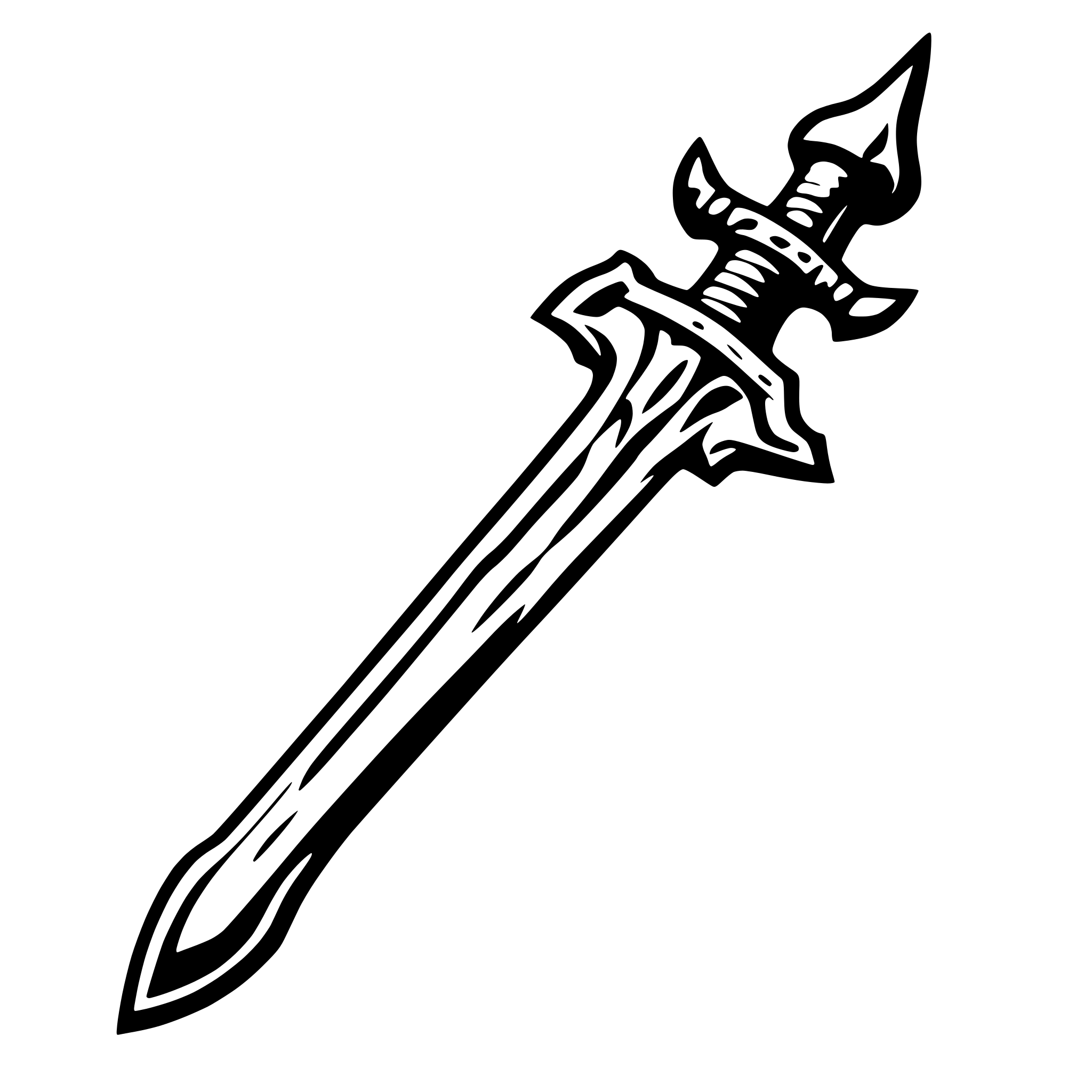 AI-generated SVG of a fire sword
