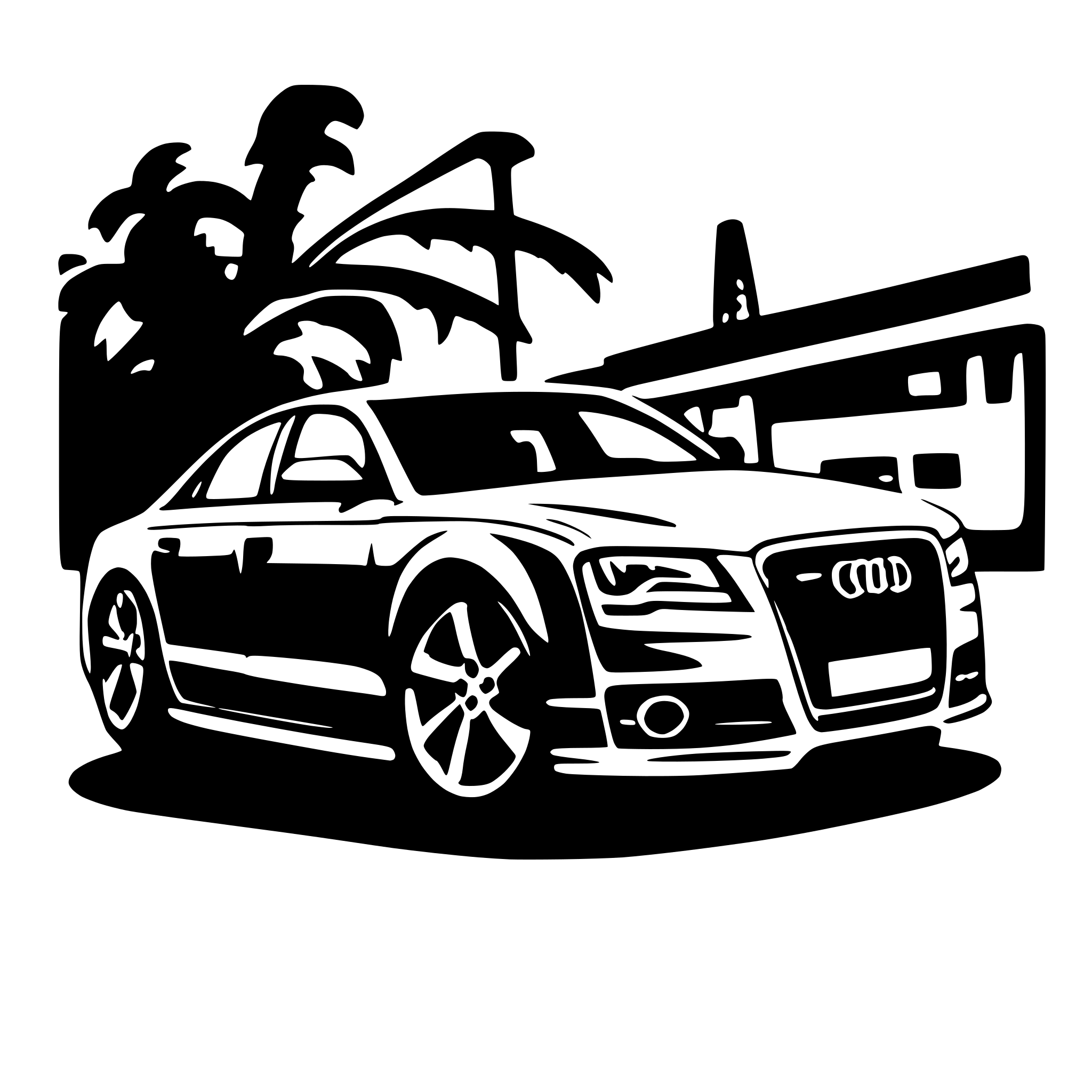 AI-generated SVG of 'audi s8'
