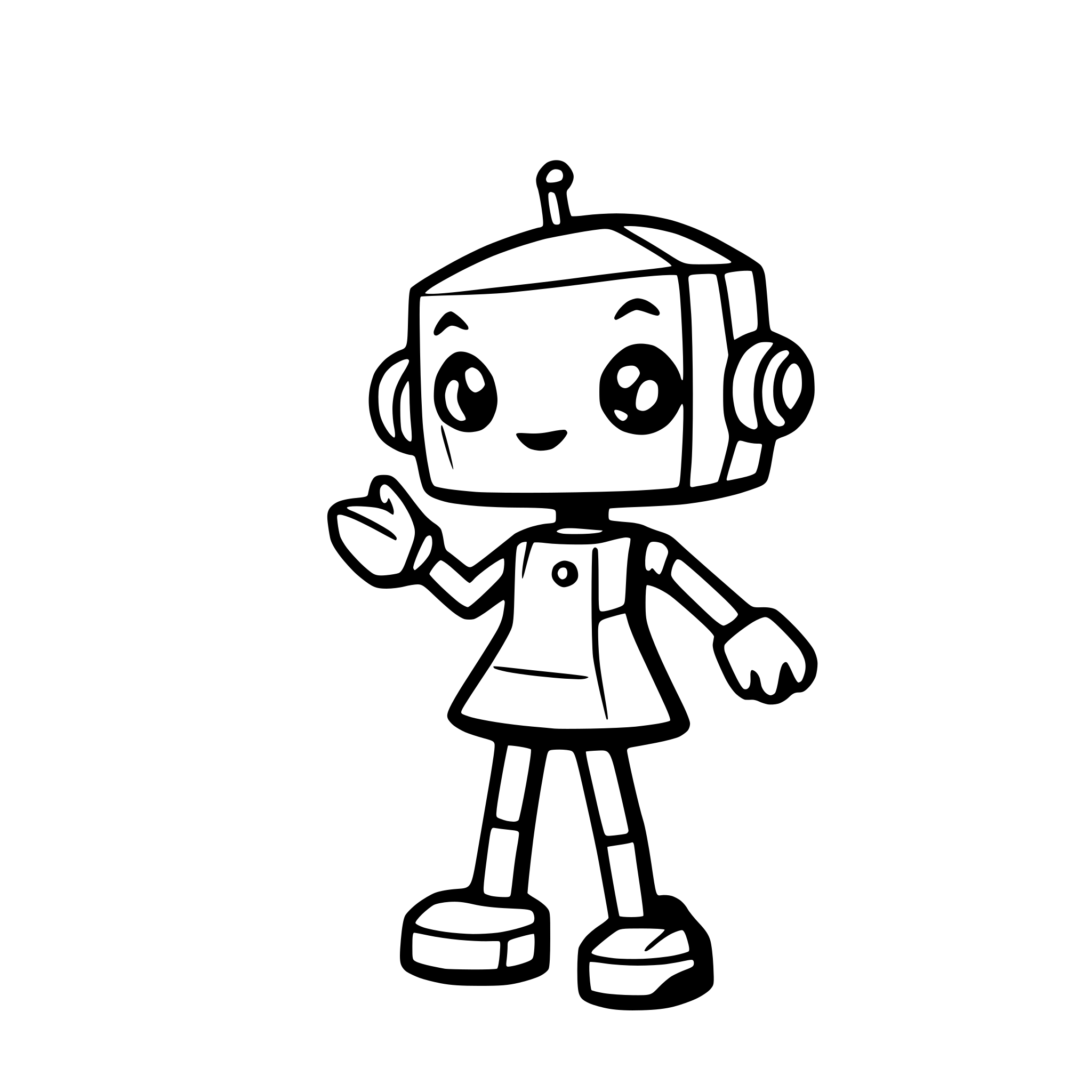 AI-generated SVG of a Little dancing robot