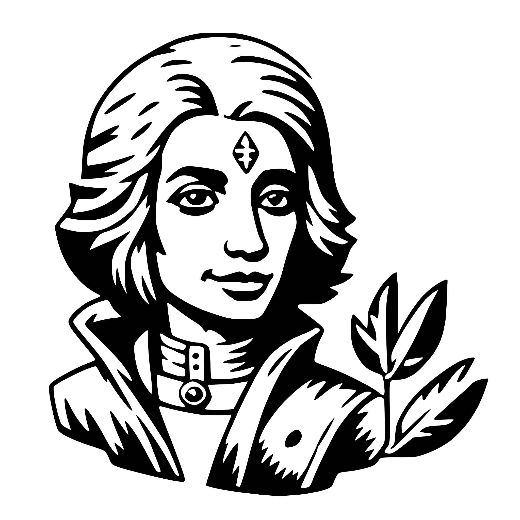 AI-generated SVG of a coatlicue