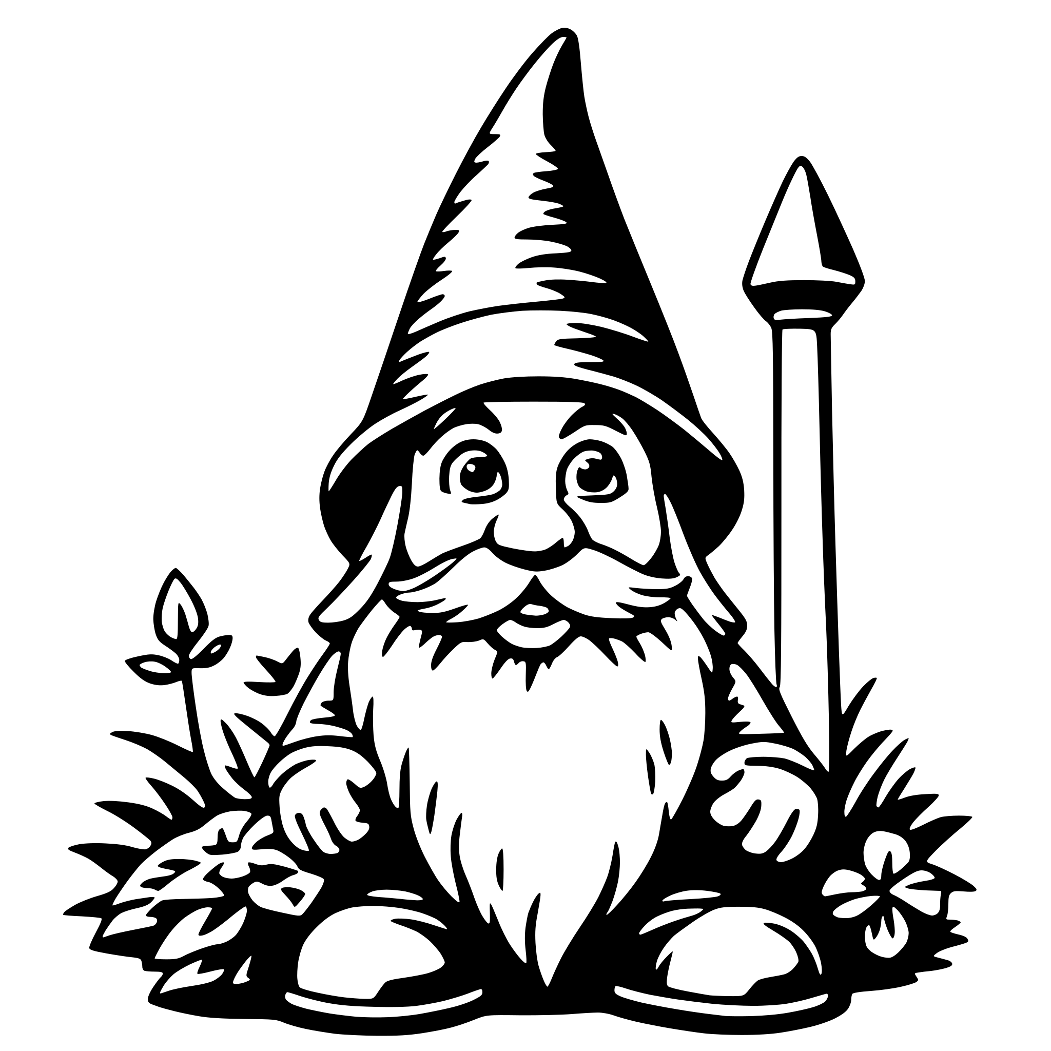 AI-generated SVG of 'garden gnome'