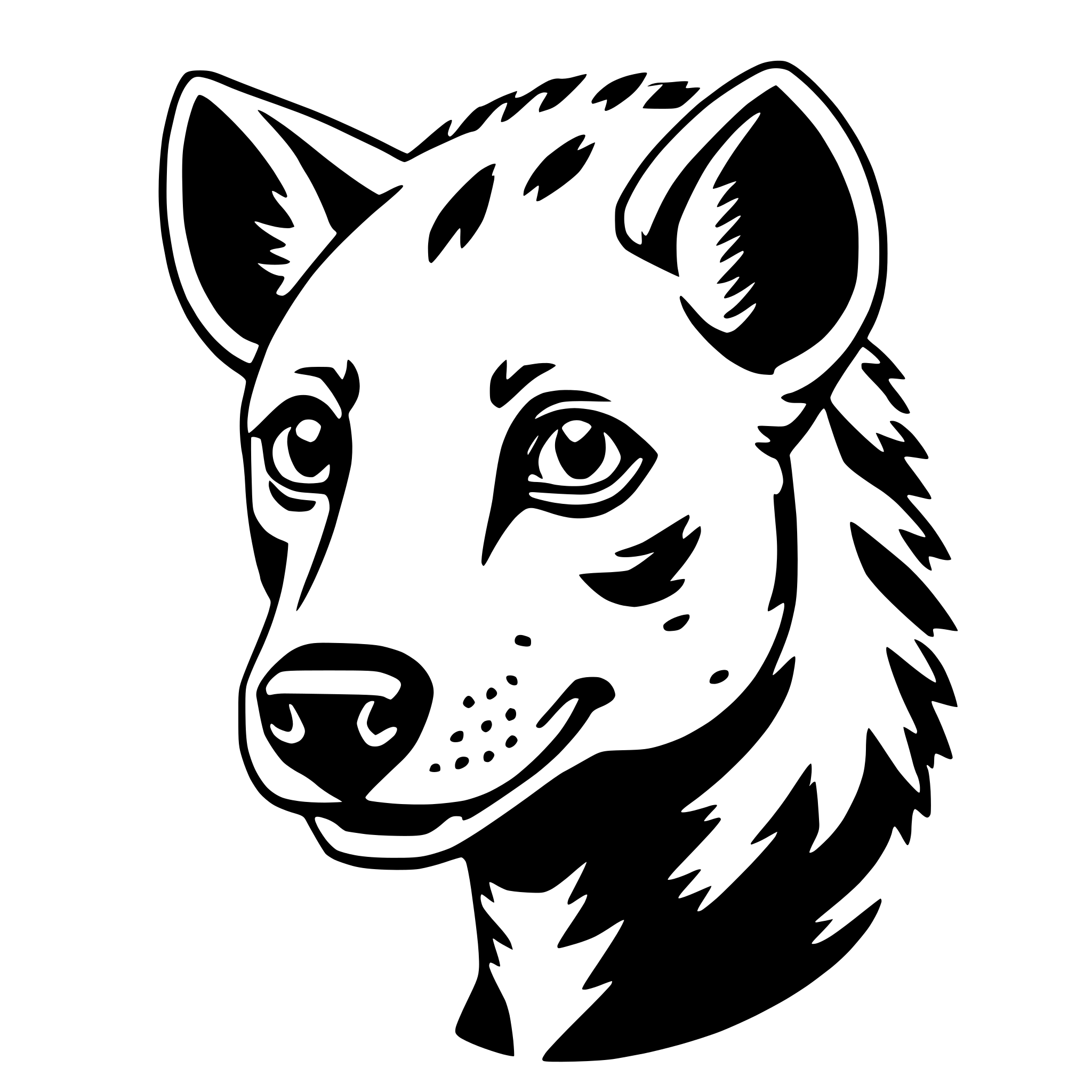 AI-generated SVG of 'hyena'