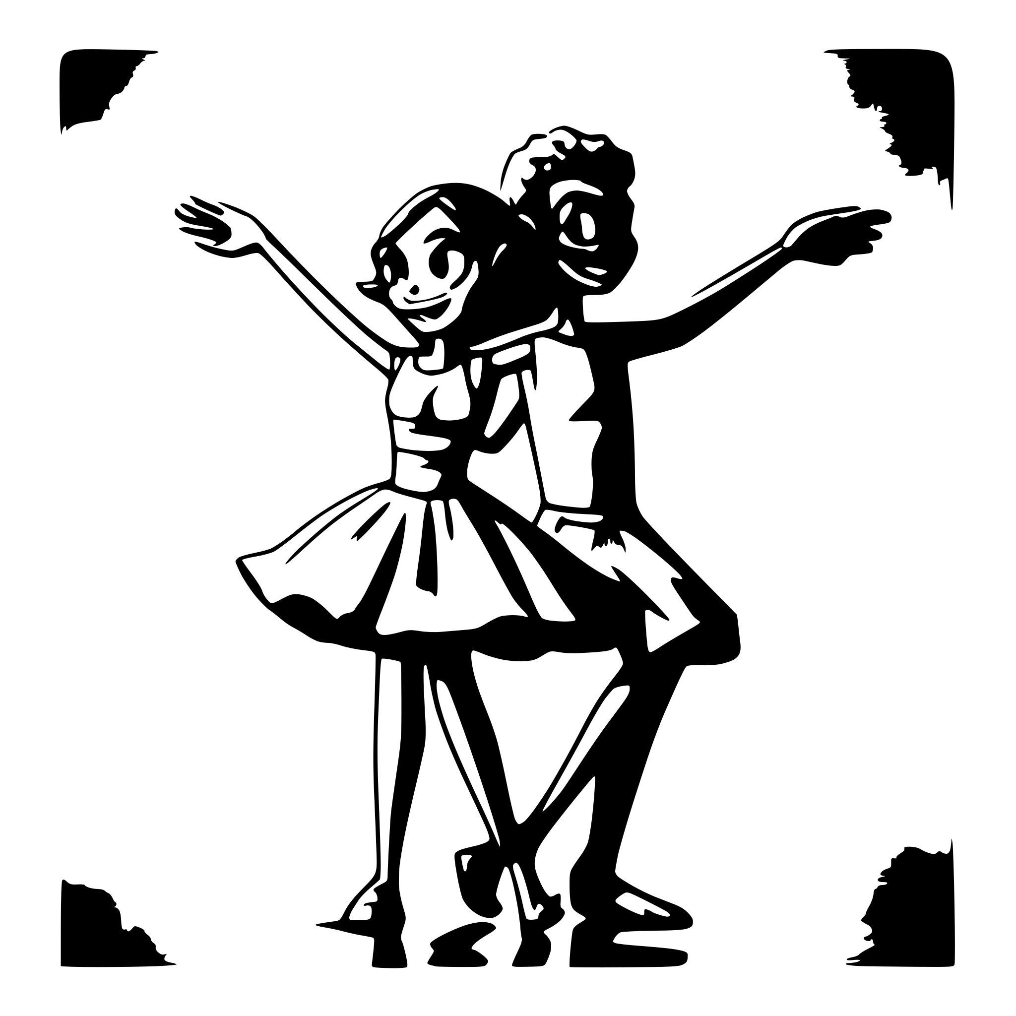 AI-generated SVG of a a couple dancing with holding hand with only wearing inner wear AI-generated SVG of a a couple dancing with holding hand with only wearing inner wear