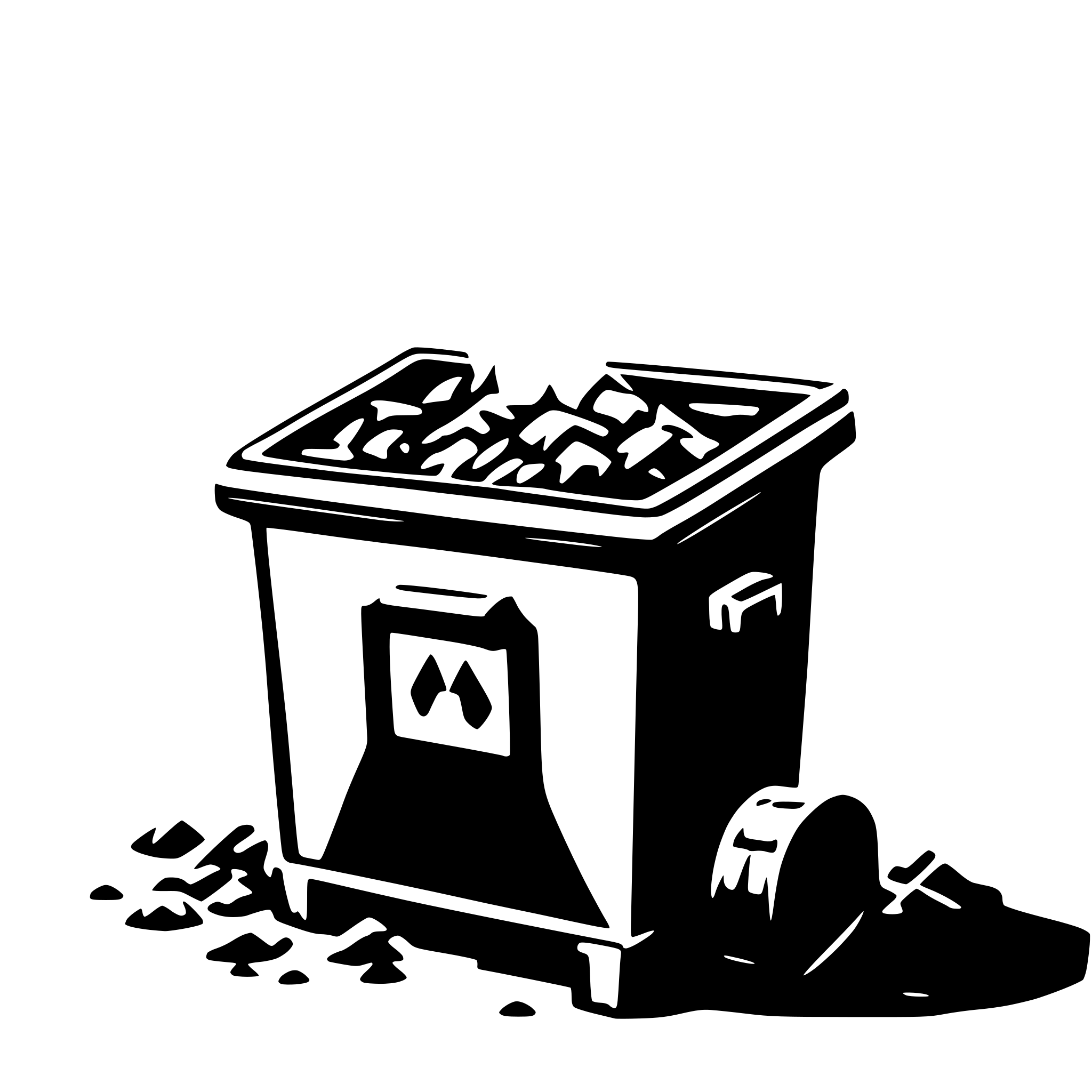 AI-generated SVG of a dumpster fire