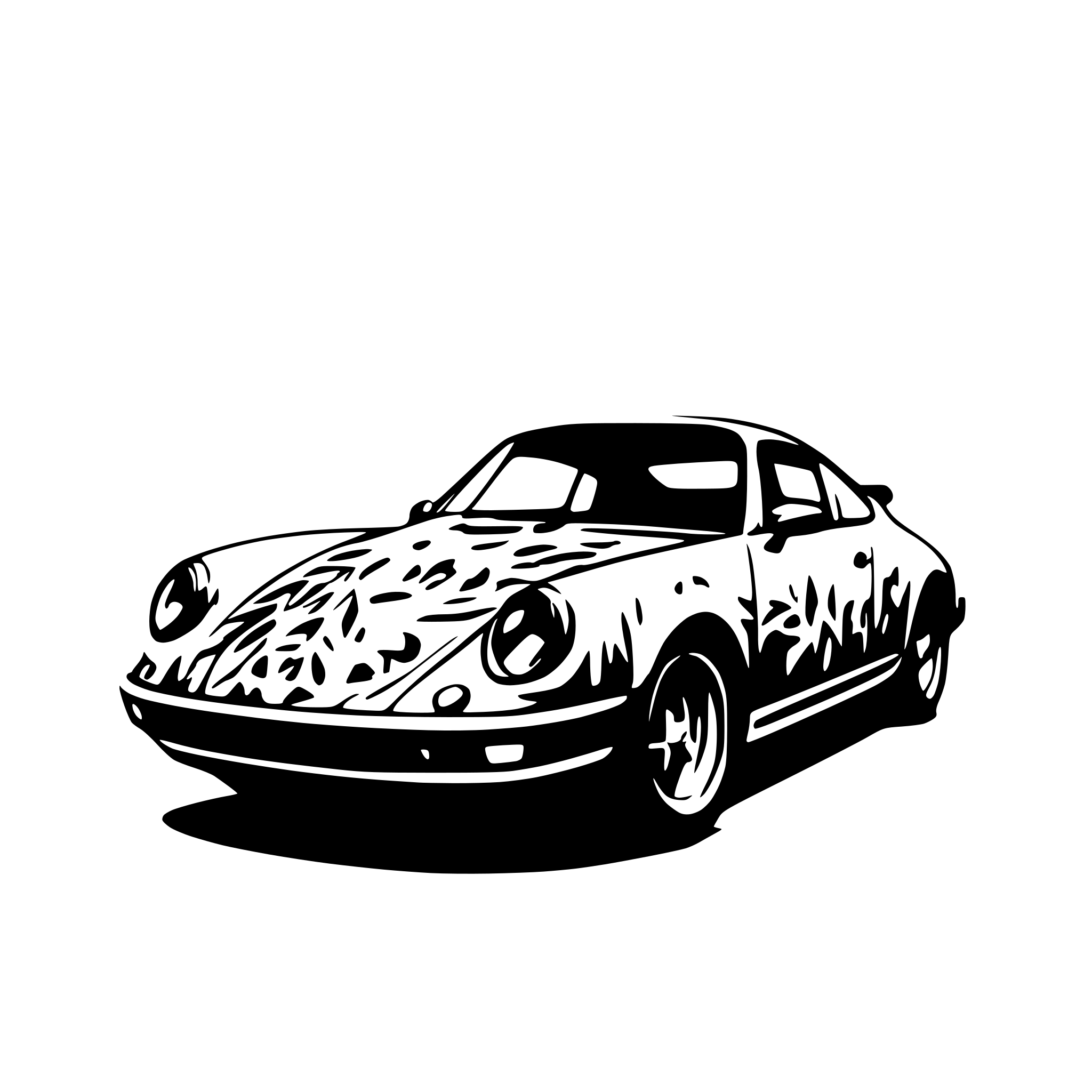 AI-generated SVG of 'porsche 911'
