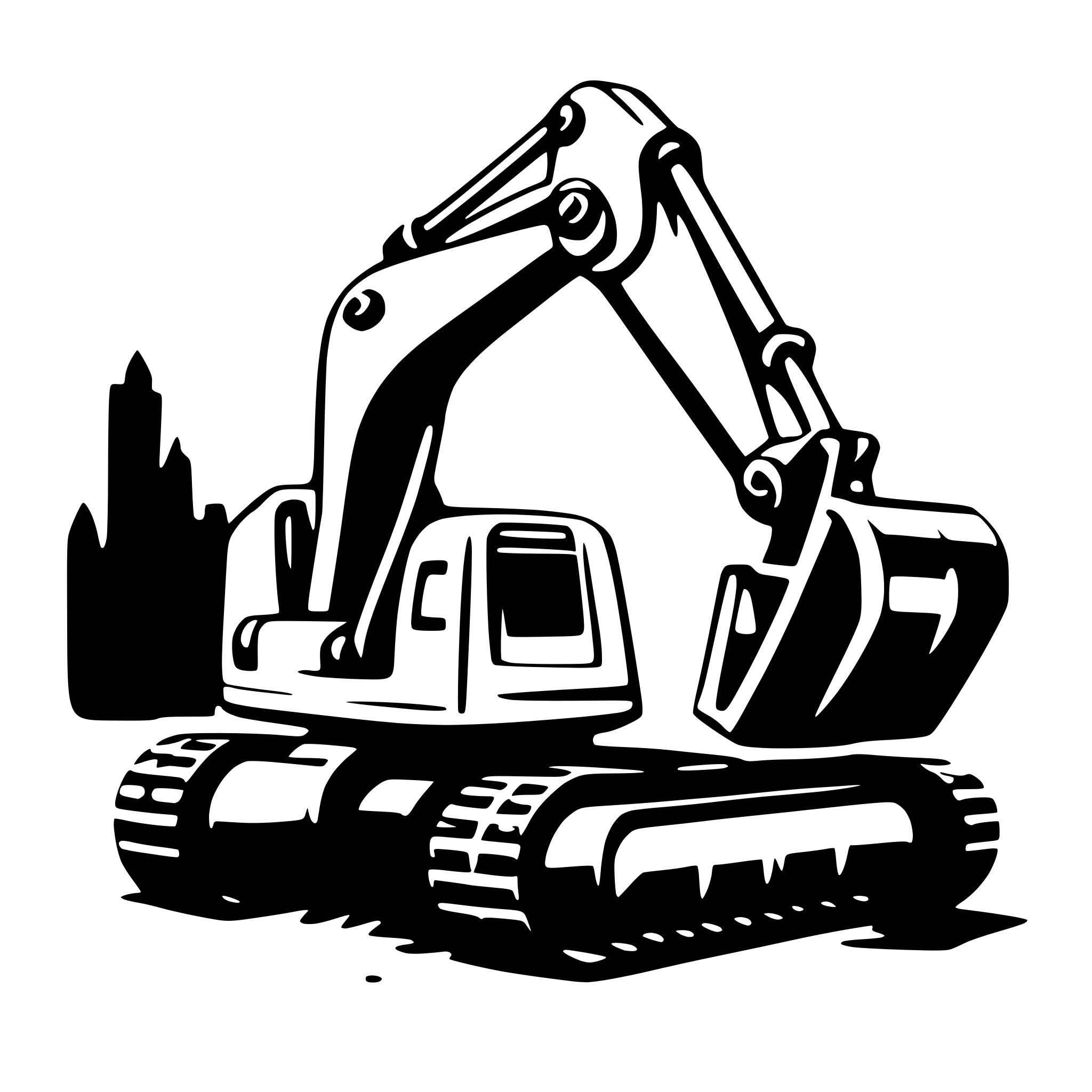 AI-generated SVG of a excavator