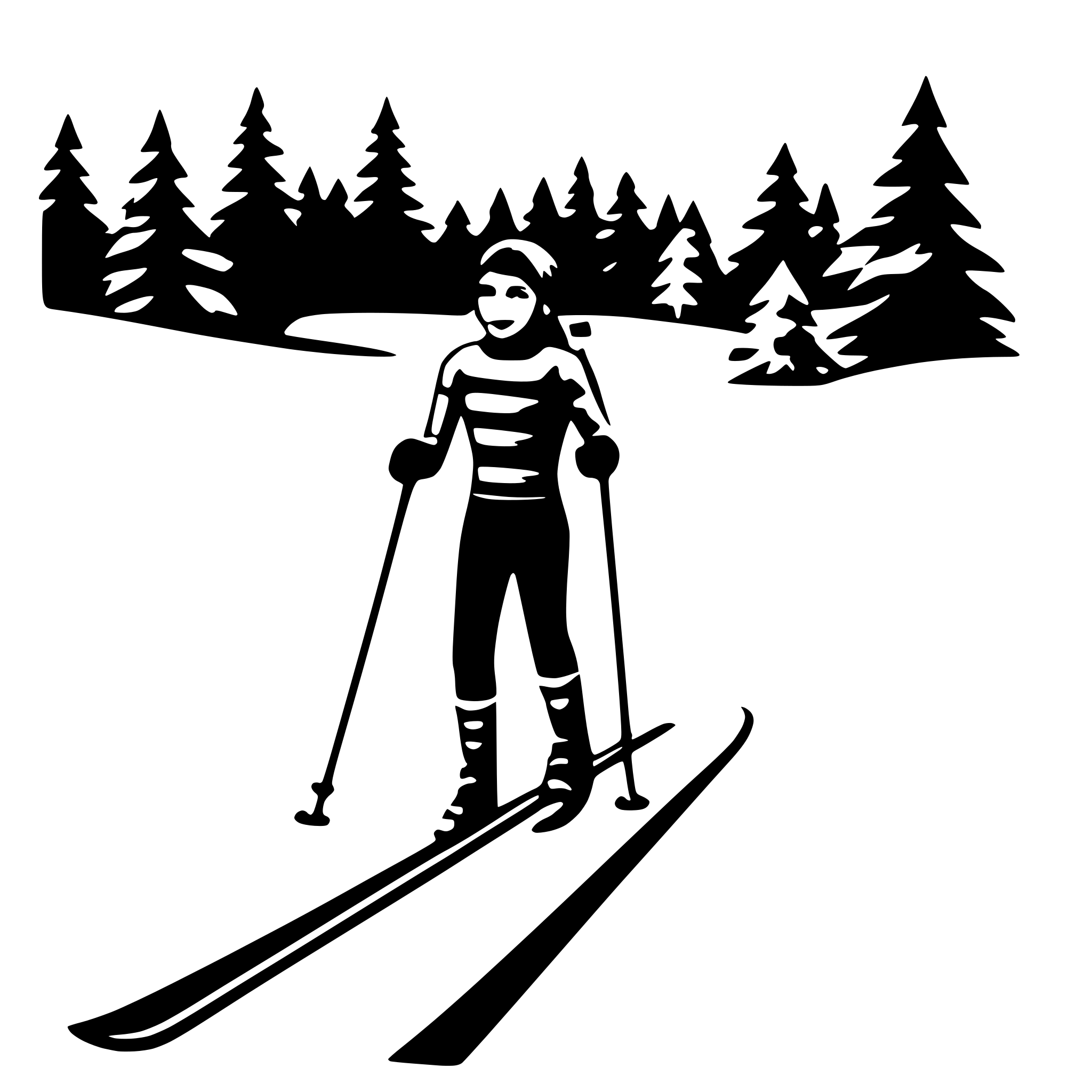 AI-generated SVG of 'Cross-country skiing'