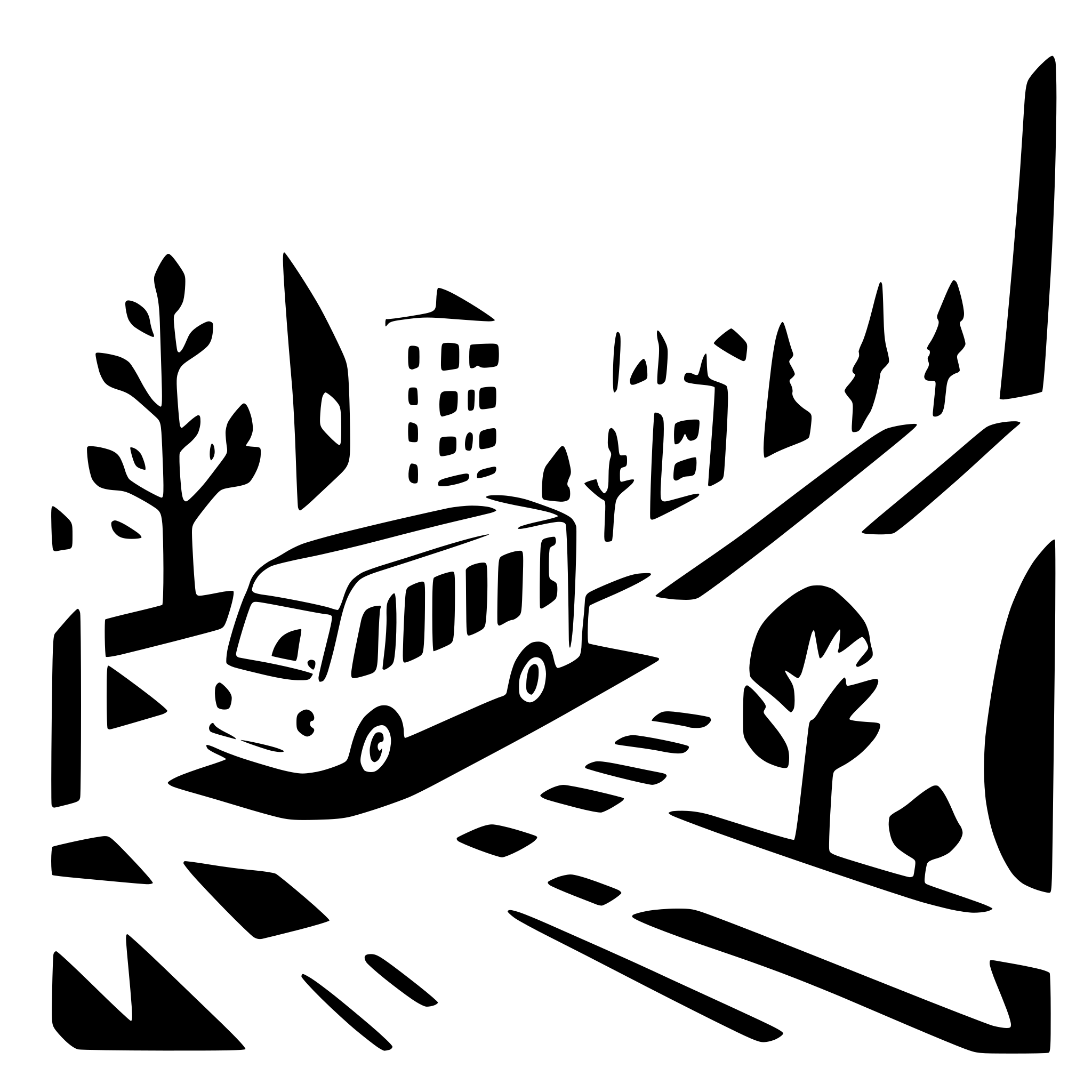 AI-generated SVG of a big city lots of trees and public transport AI-generated SVG of a big city lots of trees and public transport