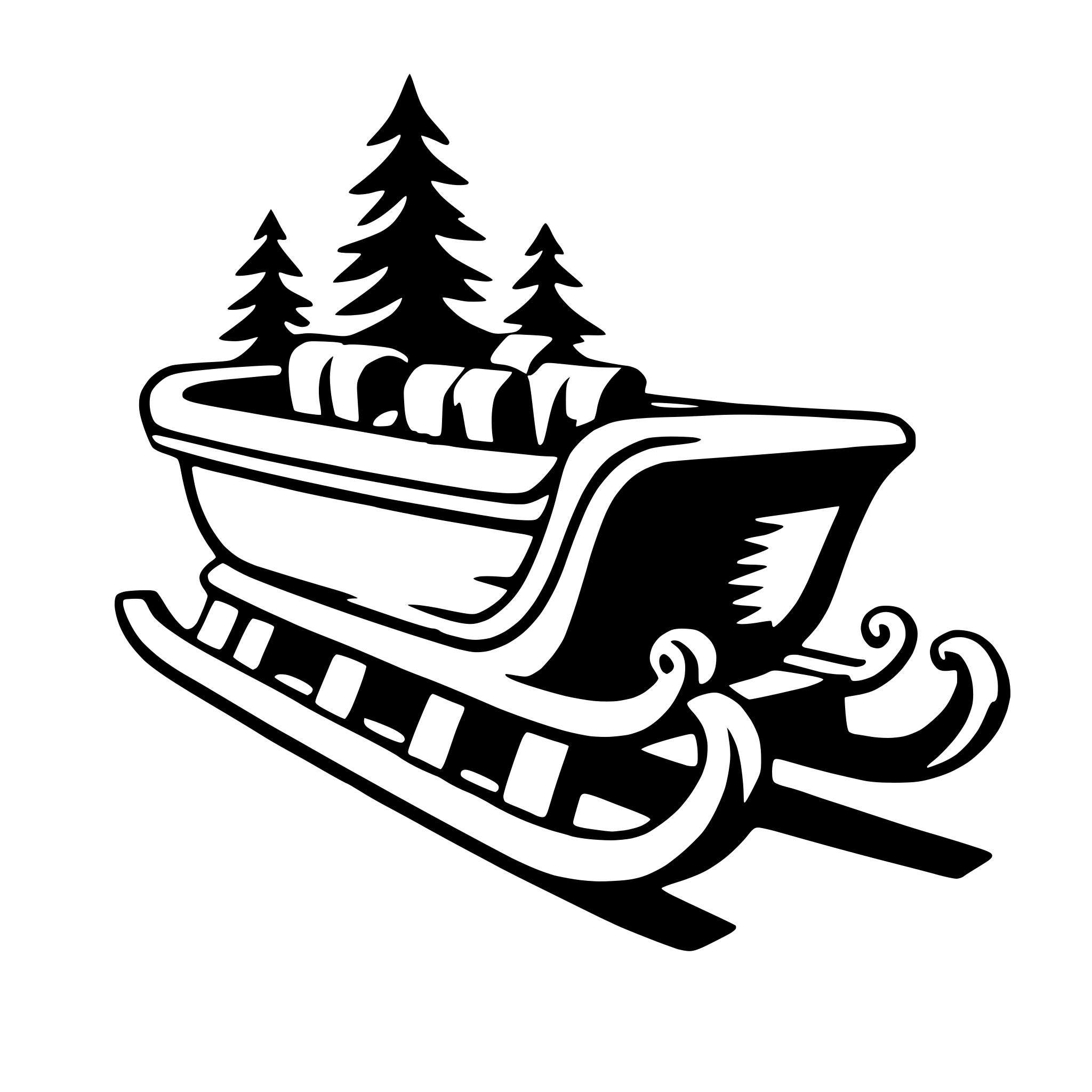 AI-generated SVG of a sleigh