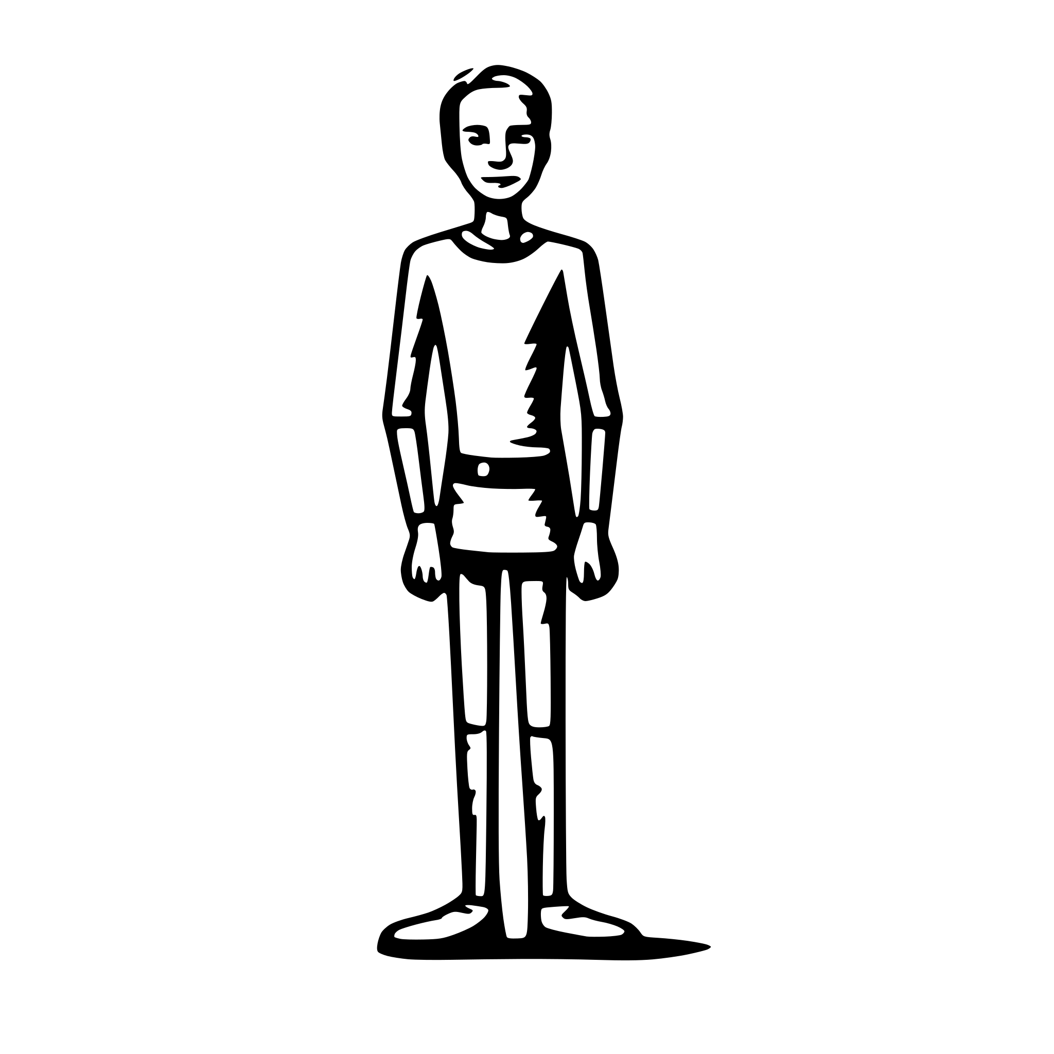 AI-generated SVG of 'Stick Figure with arms crossed'