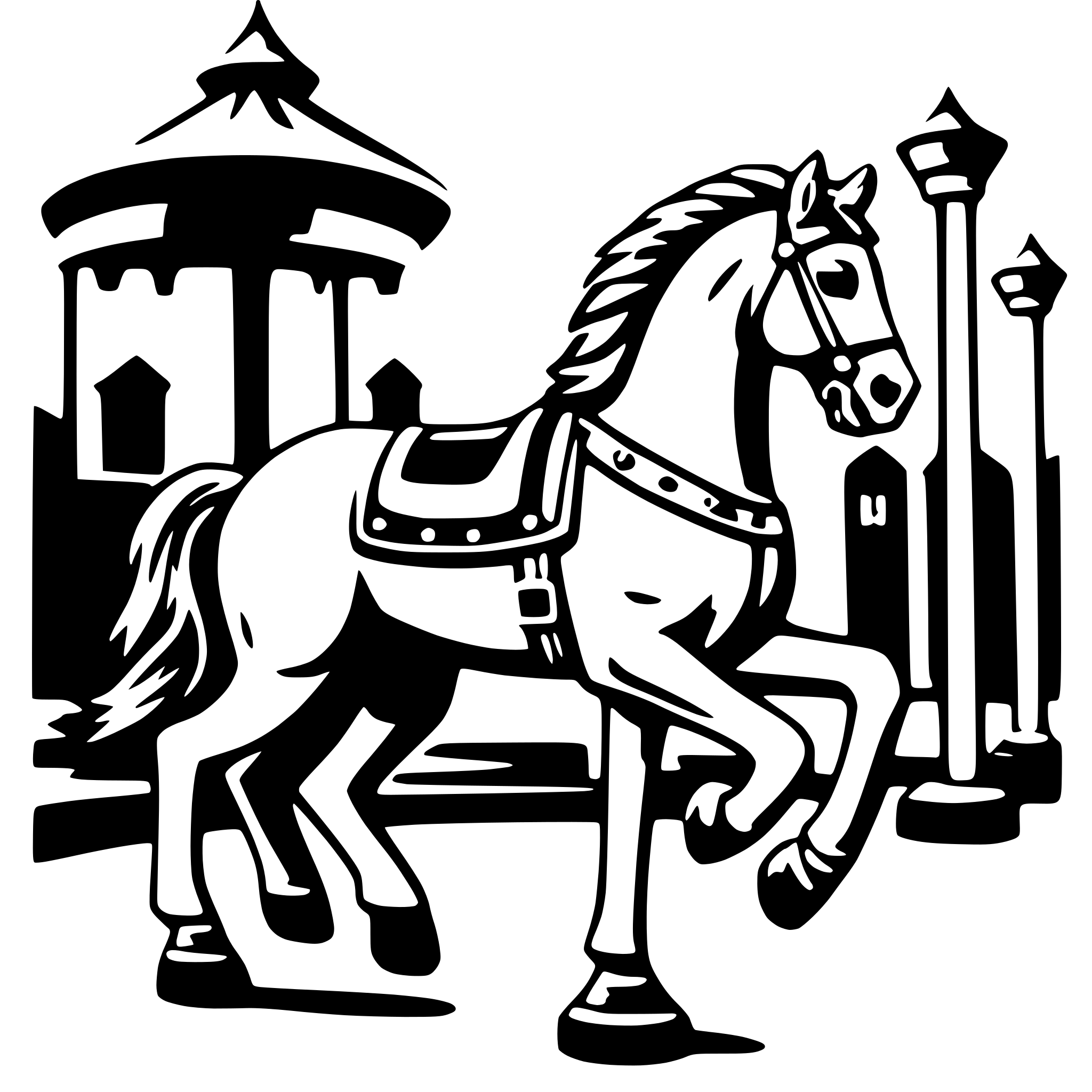 AI-generated SVG of a carousel horse