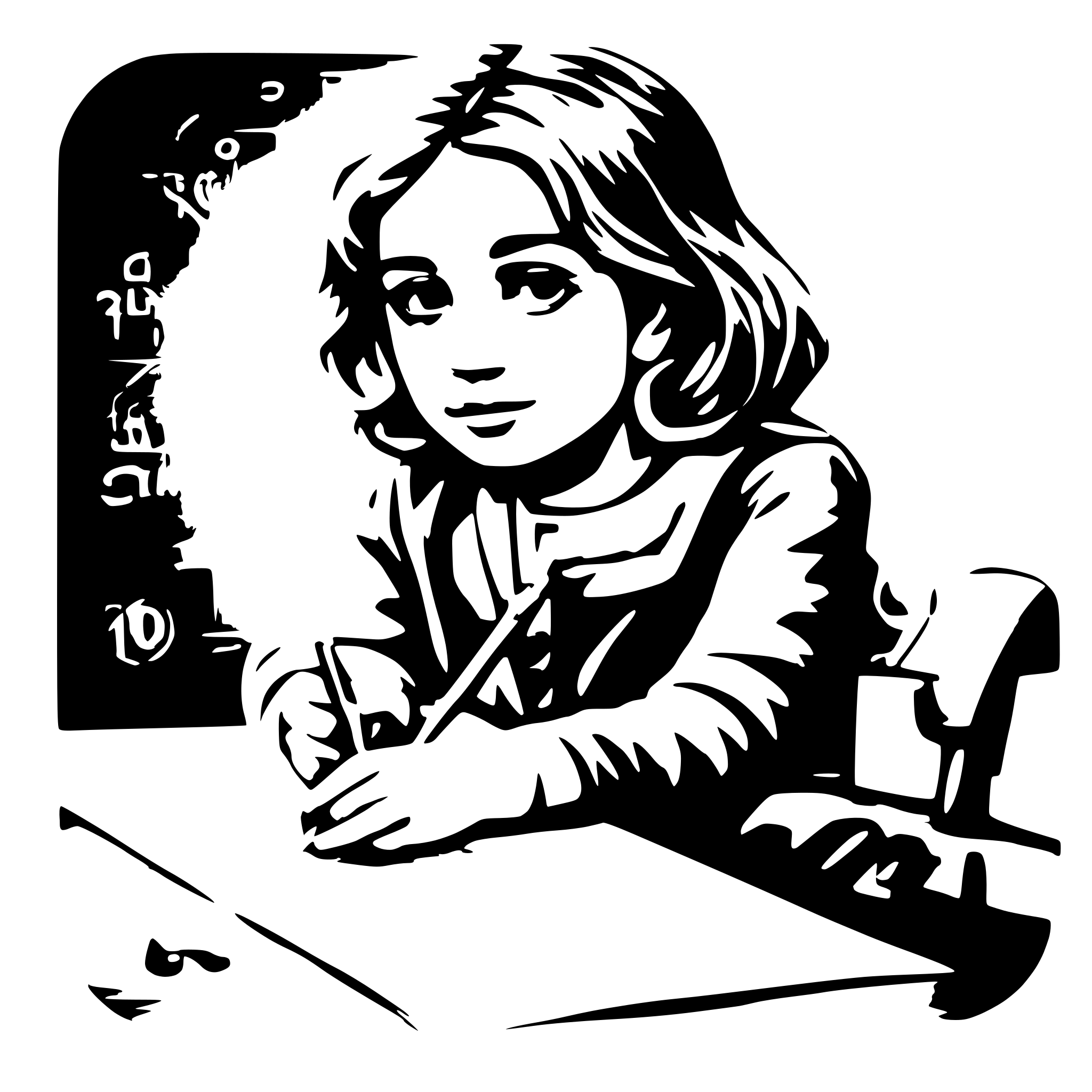 AI-generated SVG of a child writing math exam