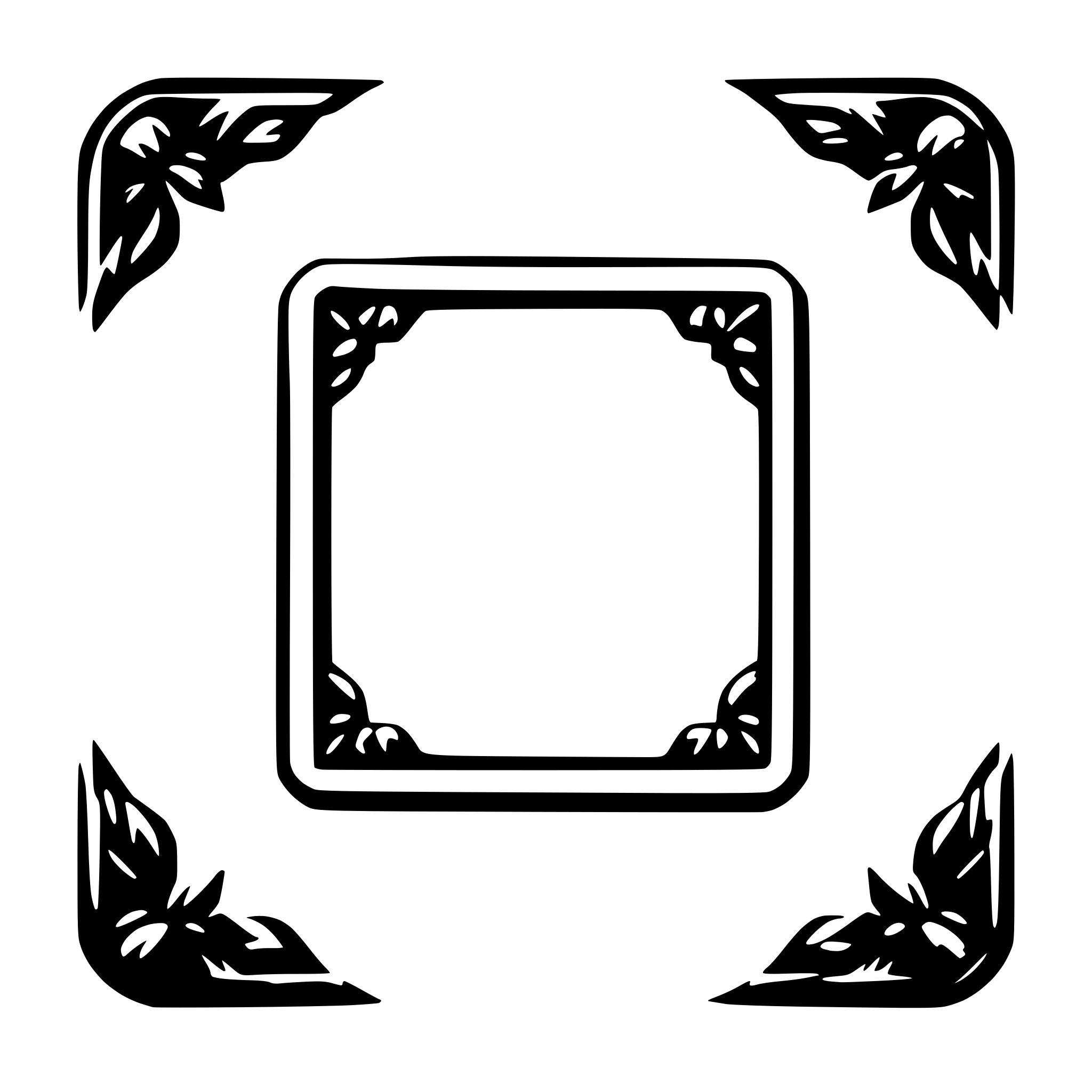 AI-generated SVG of a Square frame for a single UI element for a game
