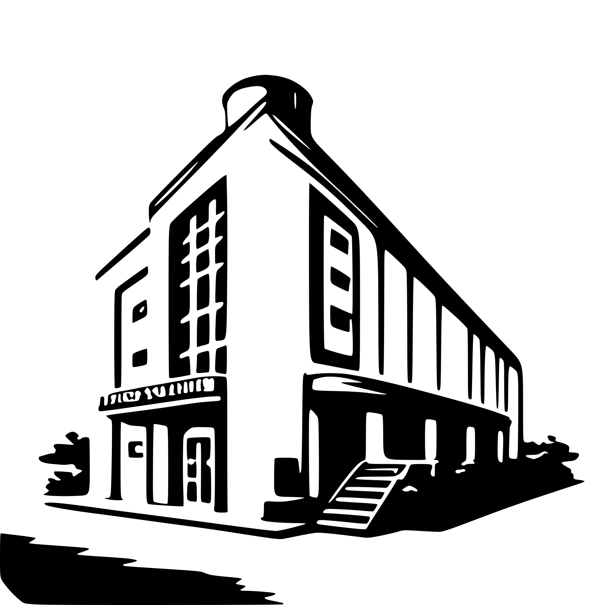 AI-generated SVG of a big warehouse building