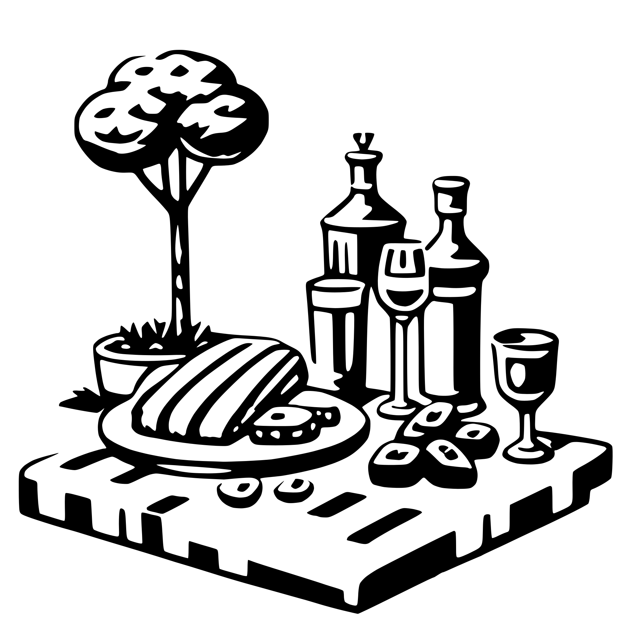 AI-generated SVG of 'romantic picnic'