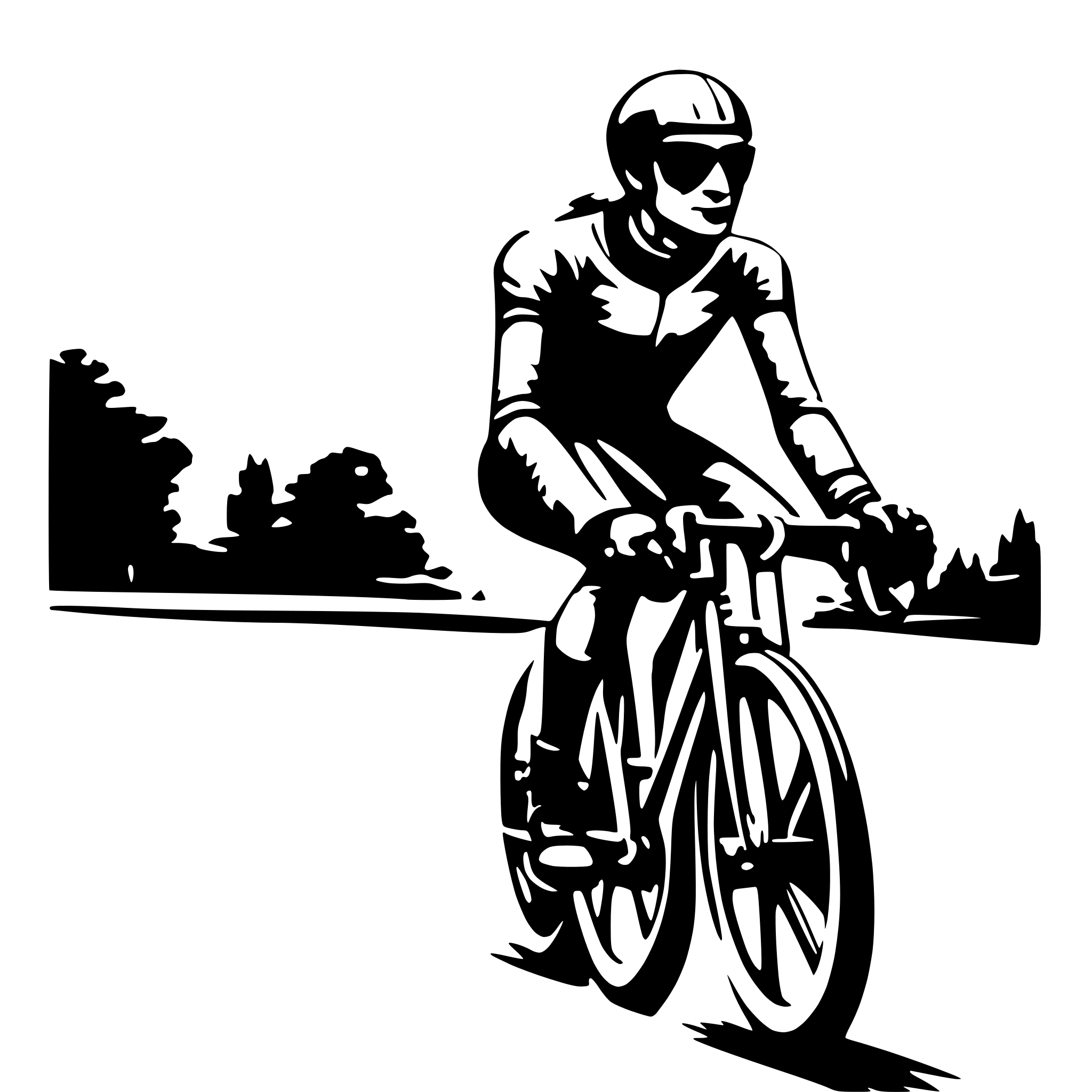 AI-generated SVG of a A cyclist on a racingbike in a sketch style