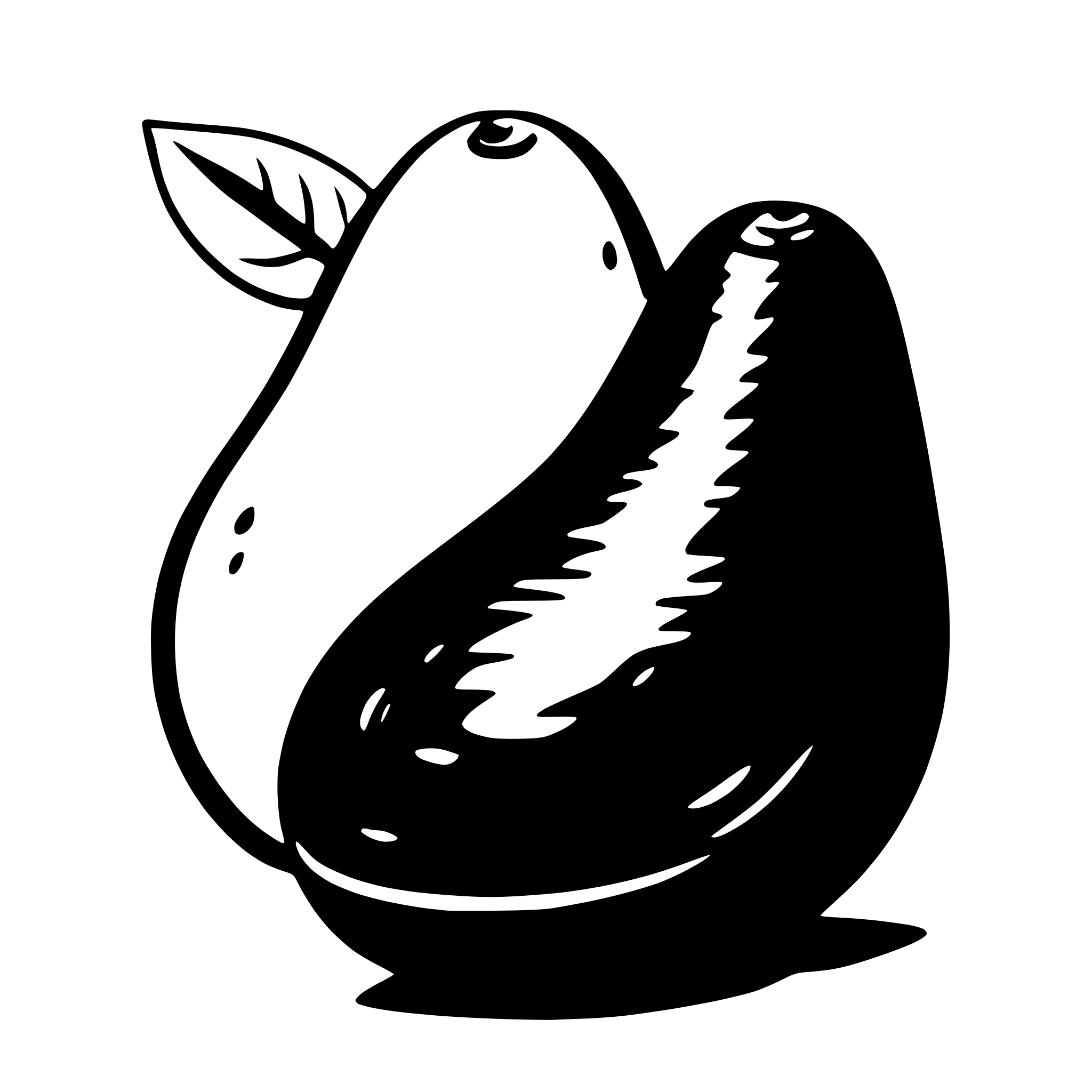 AI-generated SVG of a avocado