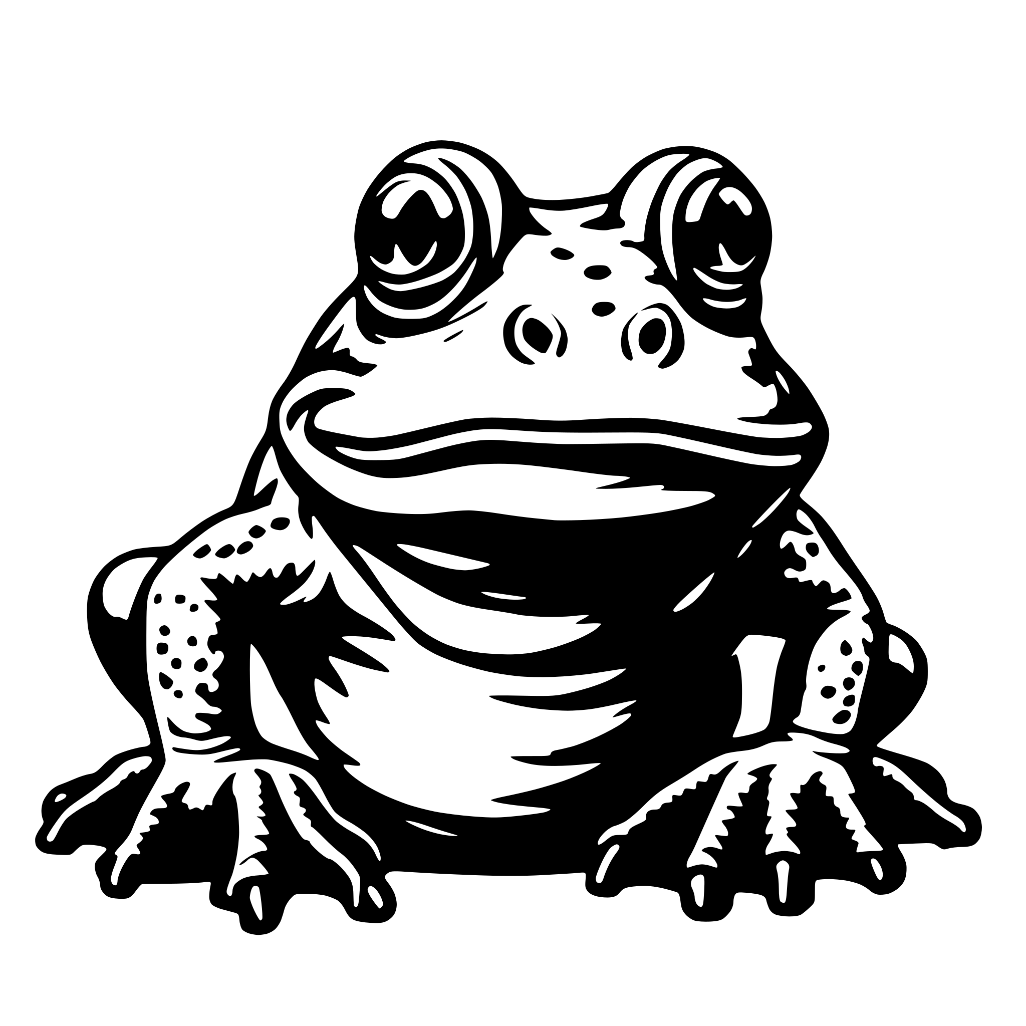 AI-generated SVG of 'Mad bullfrog'