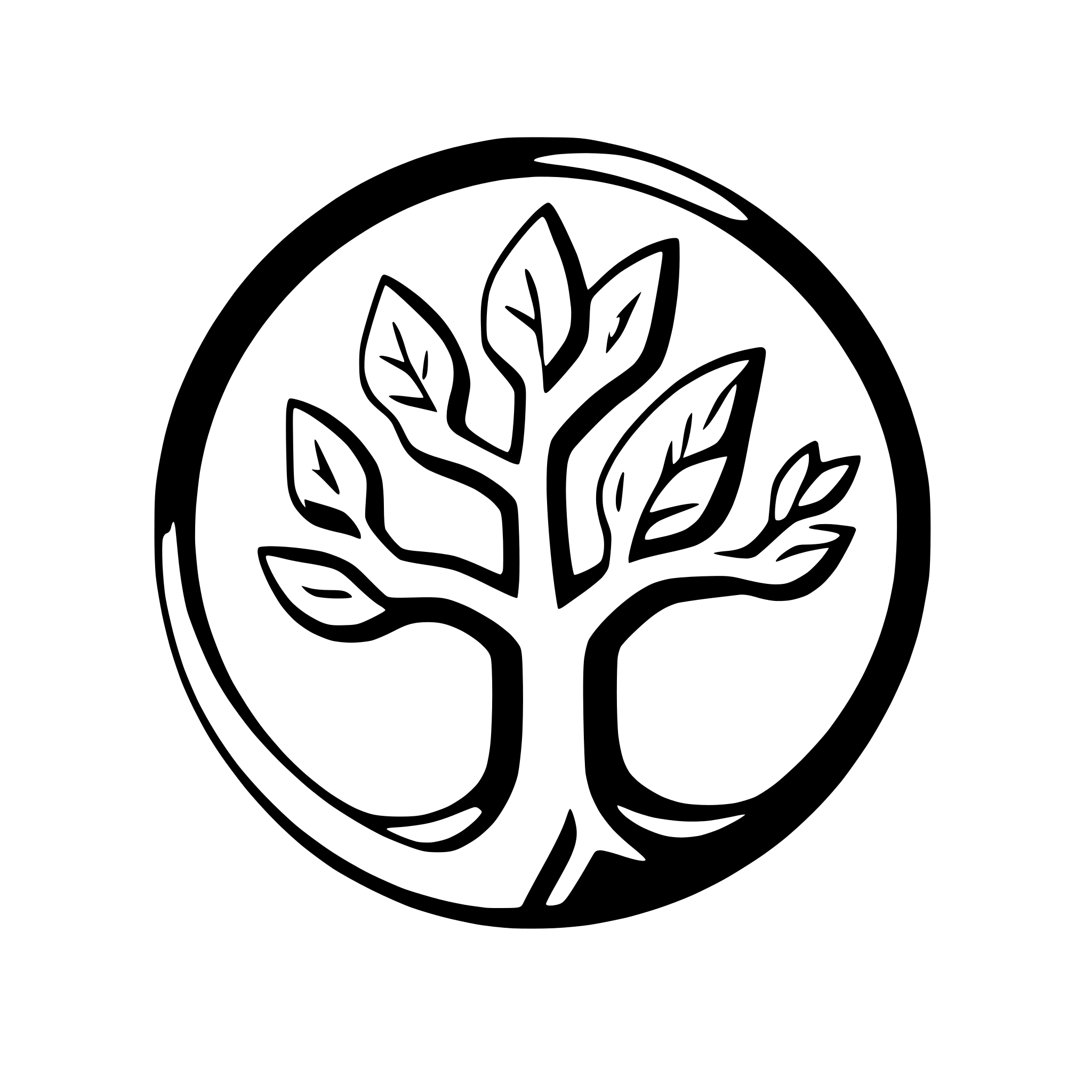 AI-generated SVG of 'abstract tree with roots visible'