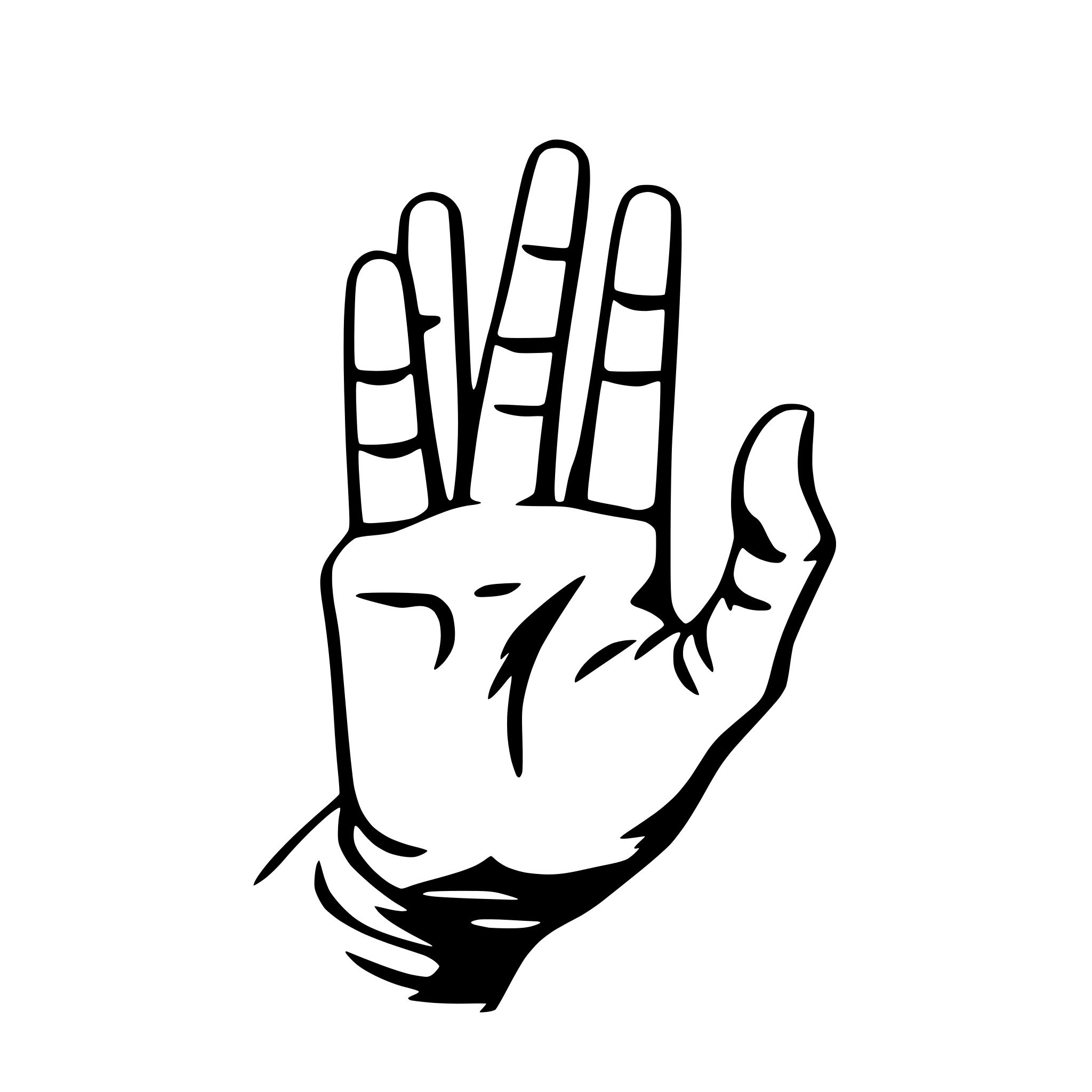 AI-generated SVG of 'one line sketch left hand'
