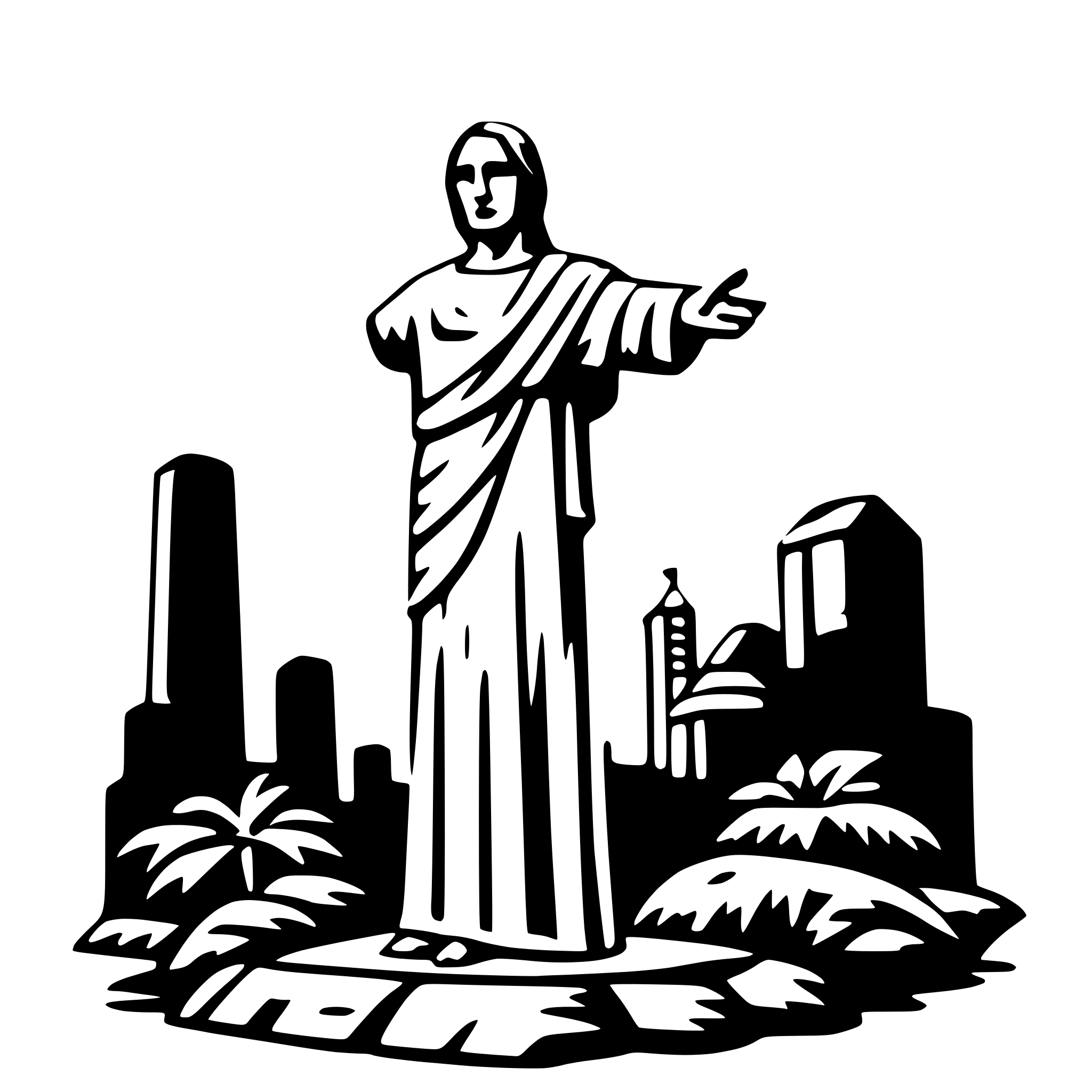 AI-generated SVG of a christ the redeemer