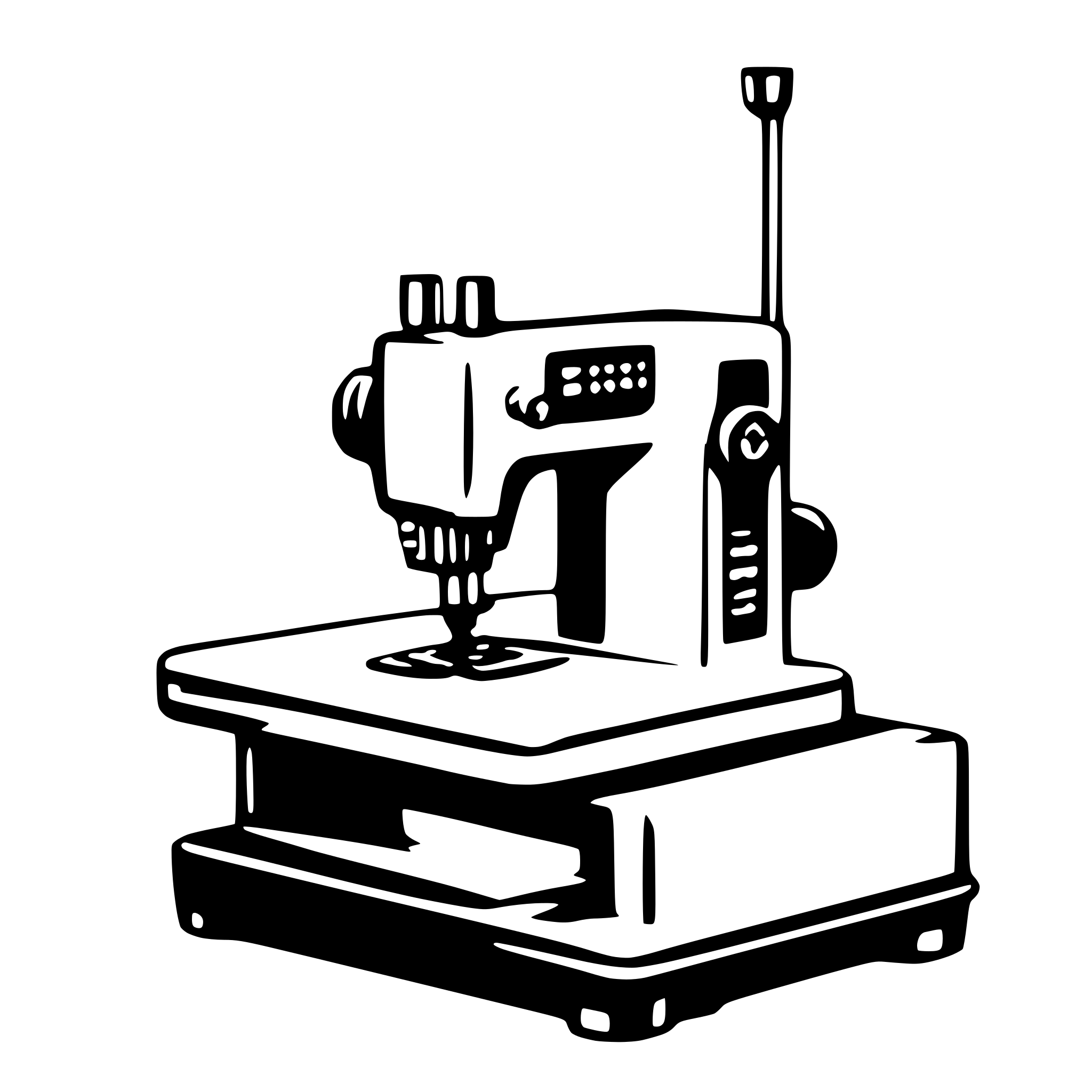 AI-generated SVG of a embroidery machine