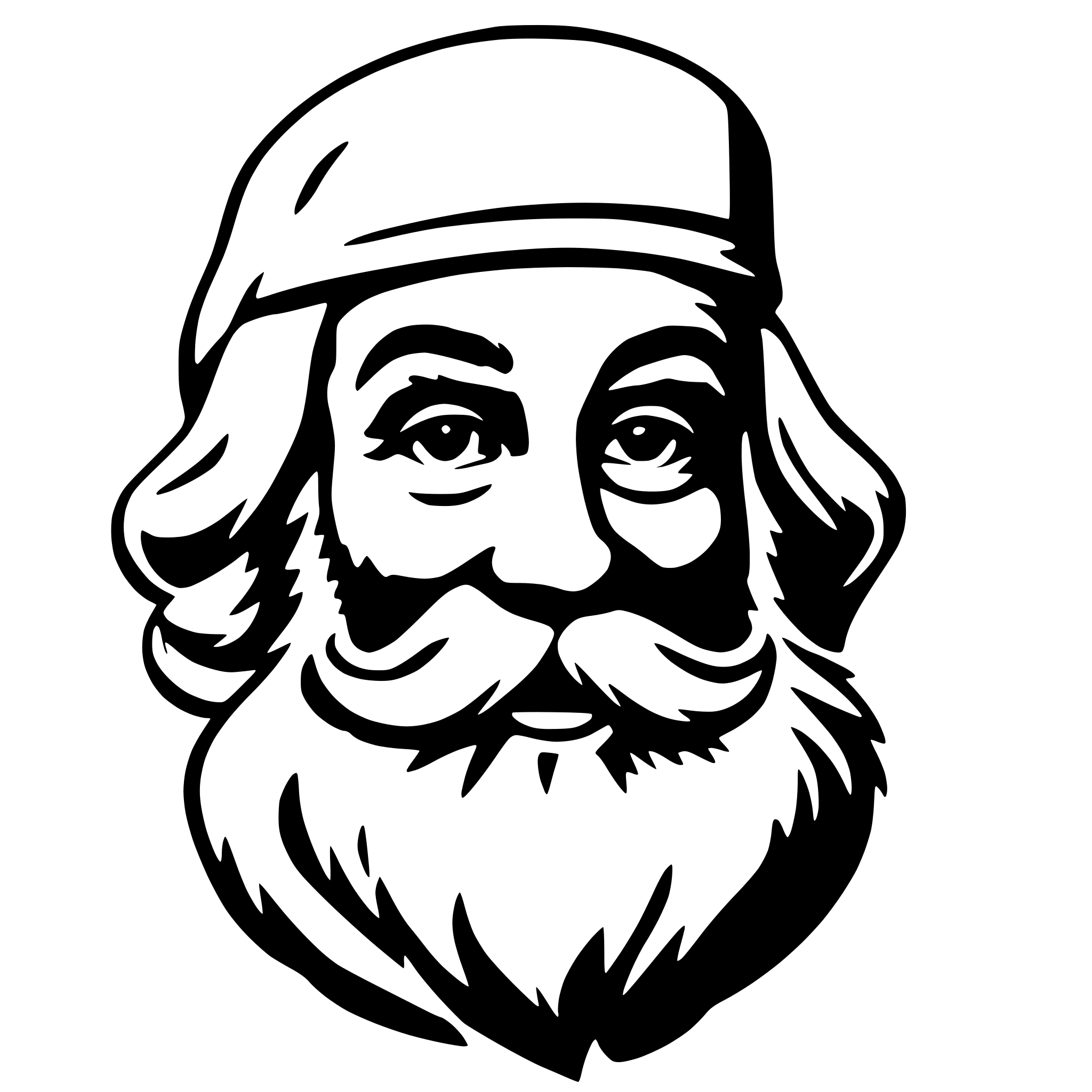 AI-generated SVG of 'simple santa face'