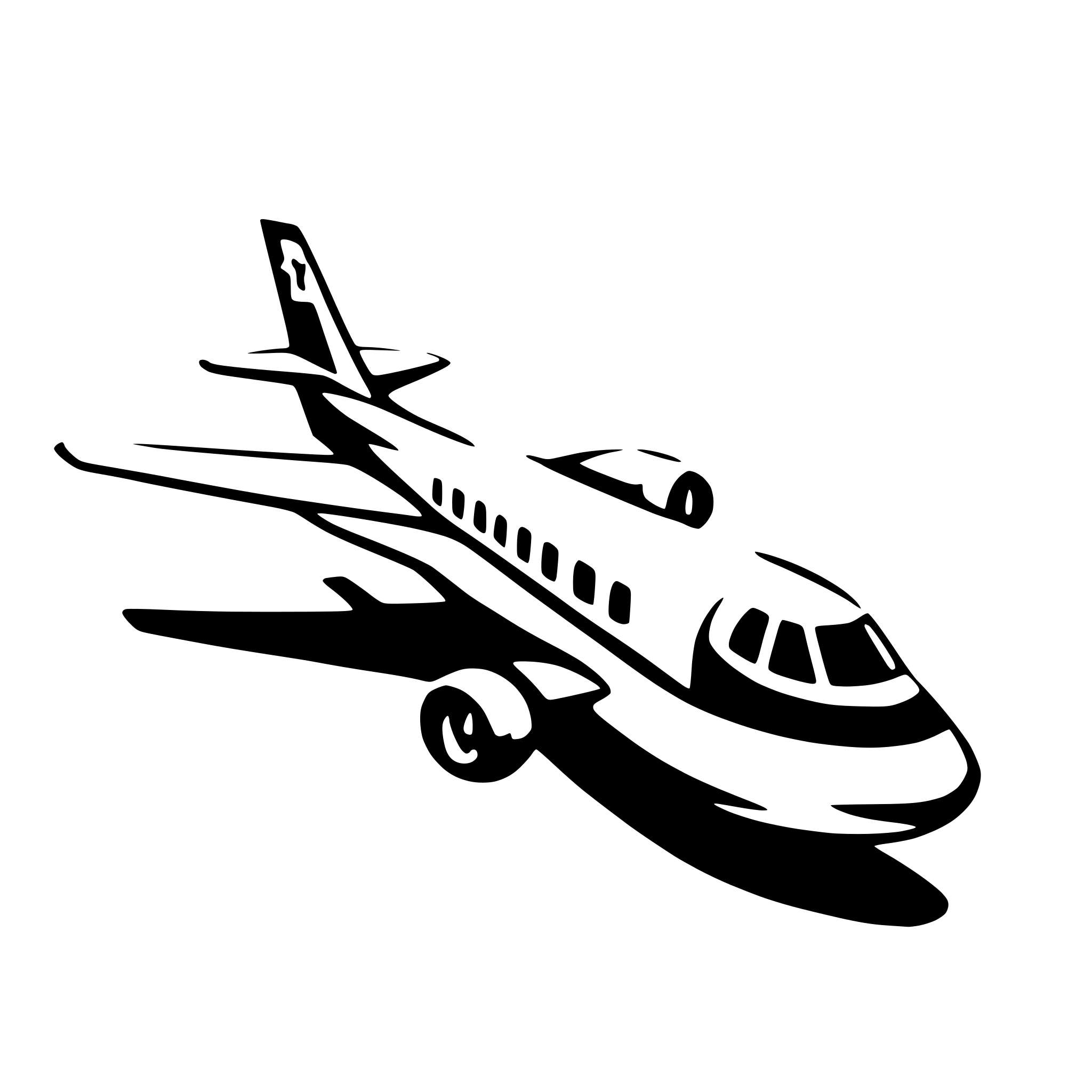 AI-generated SVG of 'an airplane'