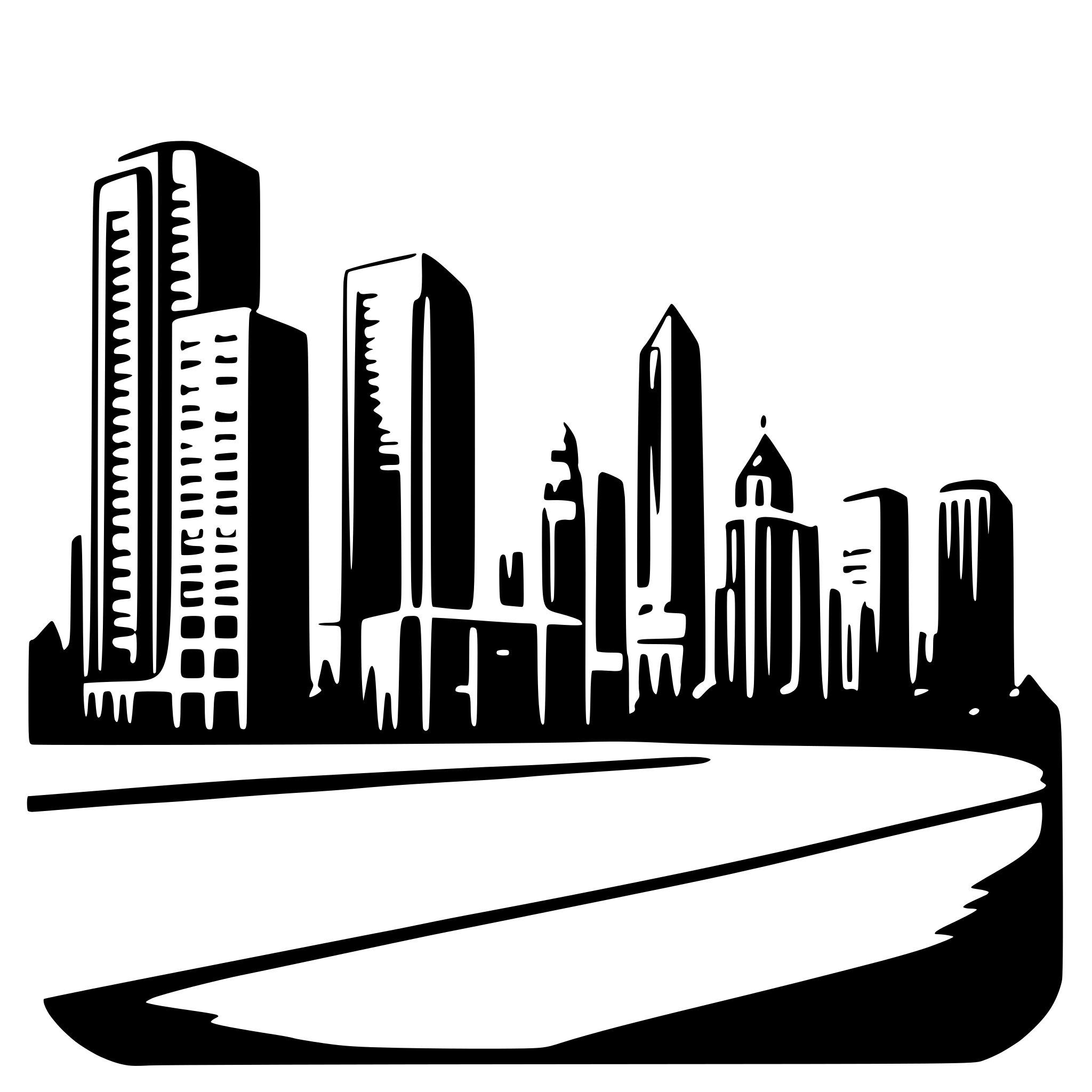 AI-generated SVG of a building skyline