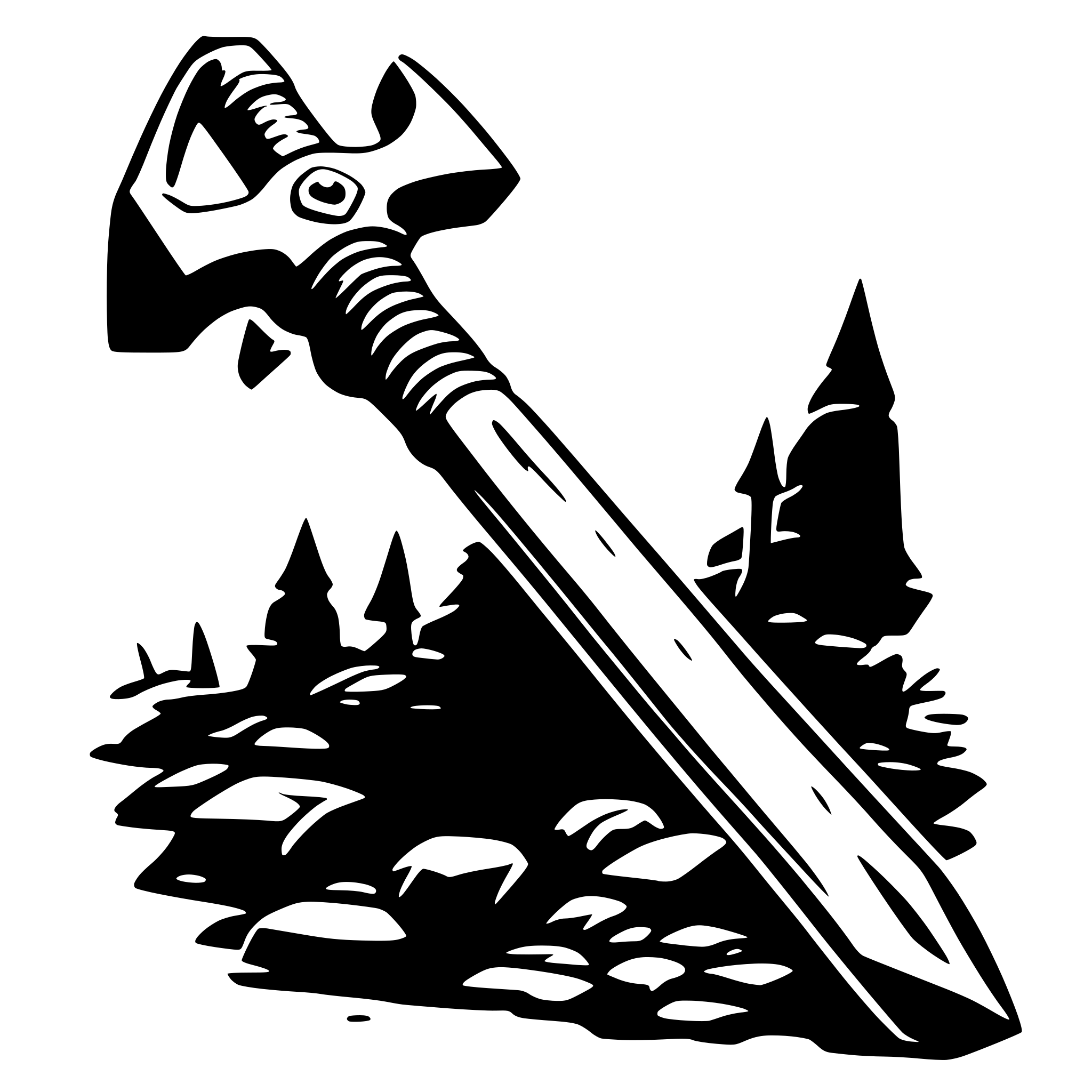AI-generated SVG of 'War hammer weapon'